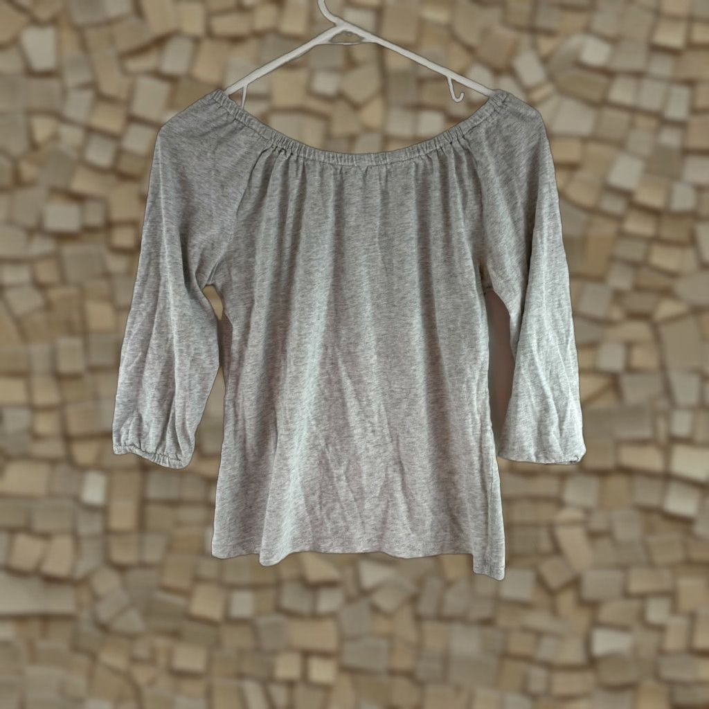 Gap Gap Shirt Women's XS Gray Off Shoulder Long Sleeve Bell Casual Size XS / US 0-2 / IT 36-38 - 1 Thumbnail