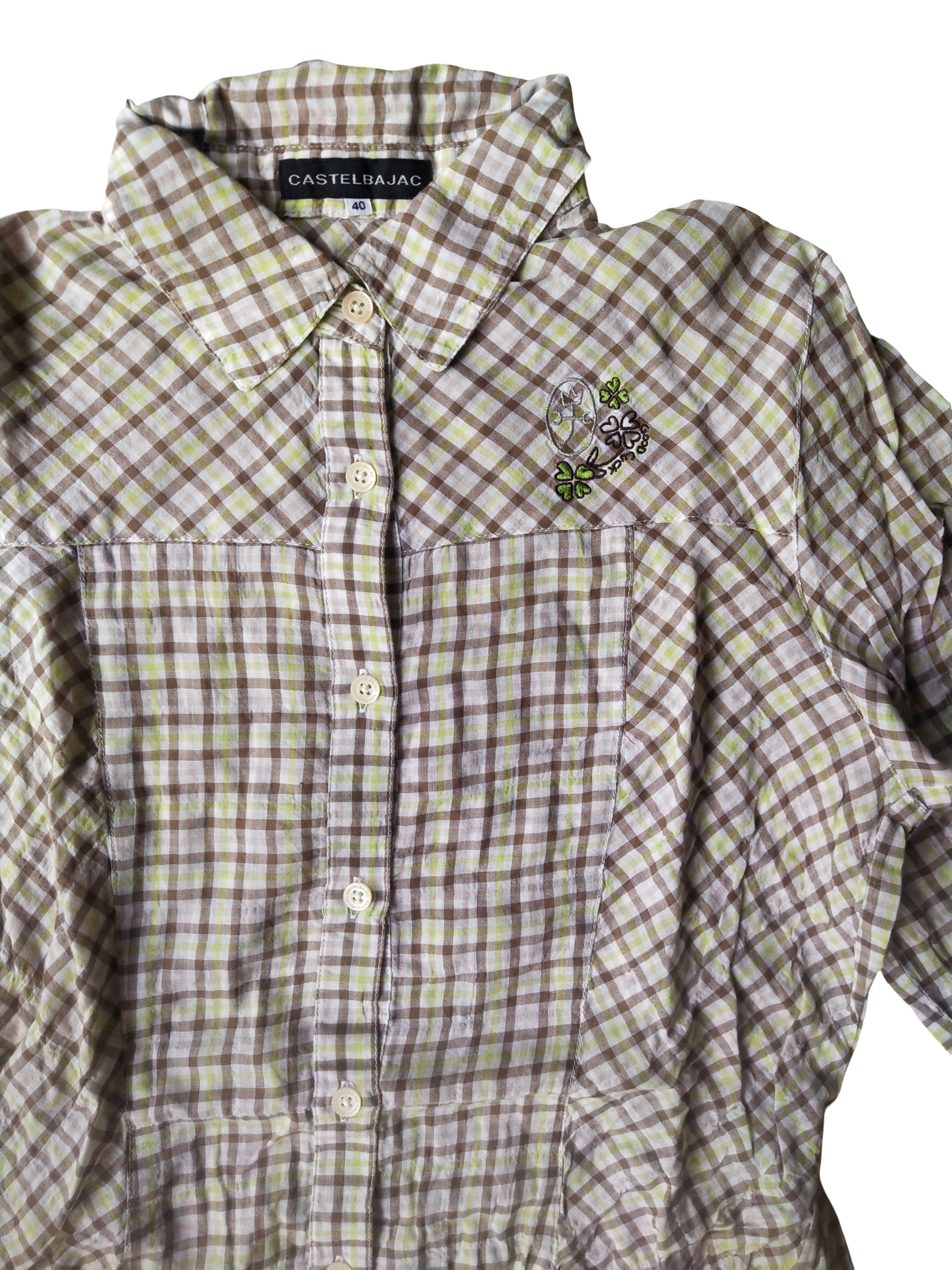 Jean Charles De Castelbajac JC de Castelbajac Gingham Crinkle Tunic Shirt Cottagecore Size M / US 6-8 / IT 42-44 - 2 Thumbnail