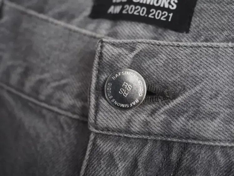 Raf Simons Raf Simons 20AW Grey Back Zipper Denim Size US 29 - 8 Thumbnail