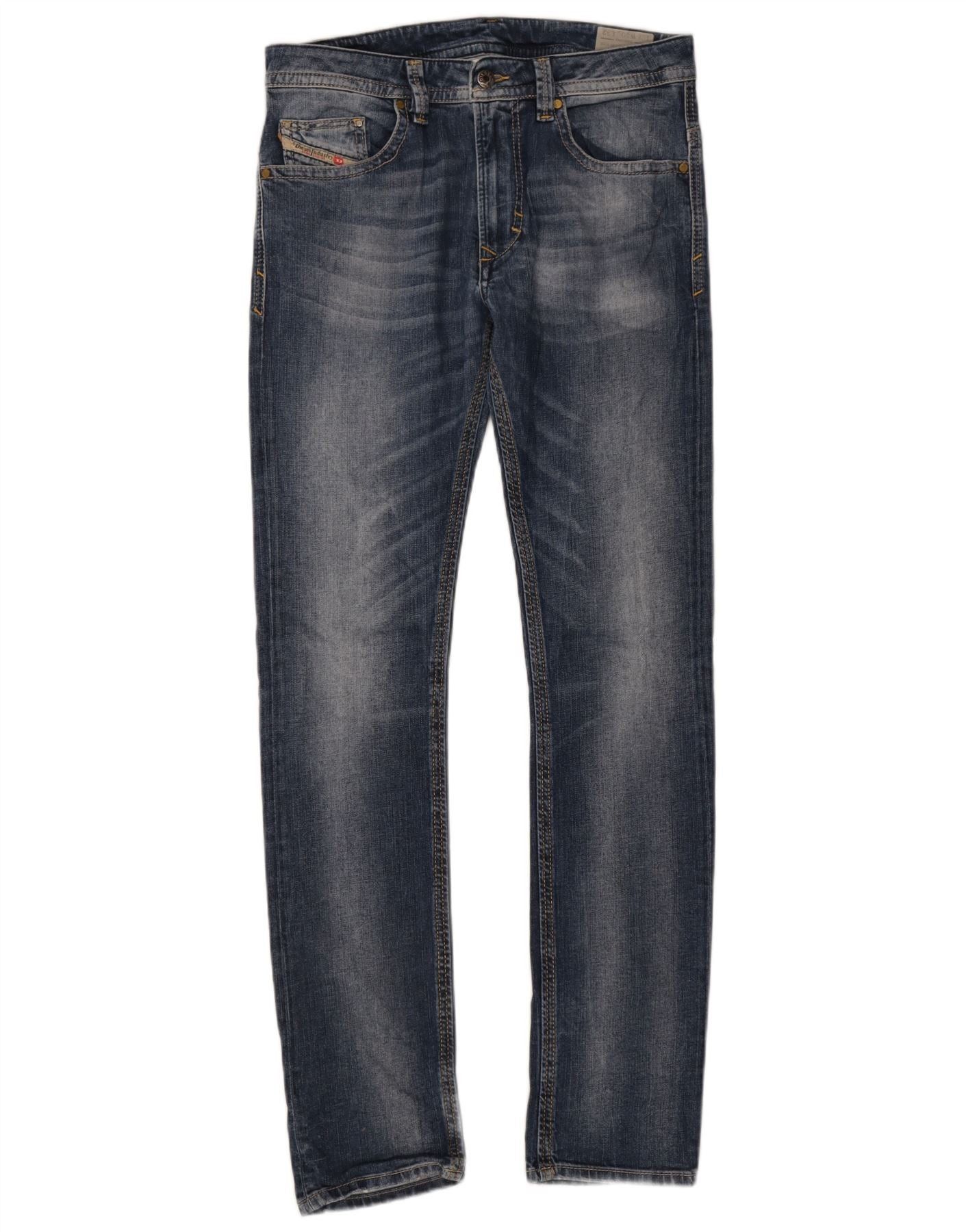 Diesel Womens Thavar Slim Skinny Jeans W30 L32 Blue Size 42" / US 20 - 1 Thumbnail