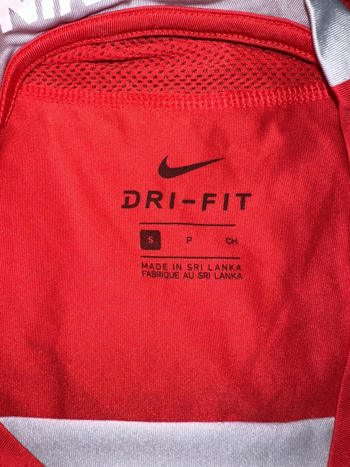 Nike Nike Pro Dri Fit Mens Red Gray MLB Authentic Slim Raglan Stretch T-Shirt Size US S / EU 44-46 / 1 - 2 Thumbnail