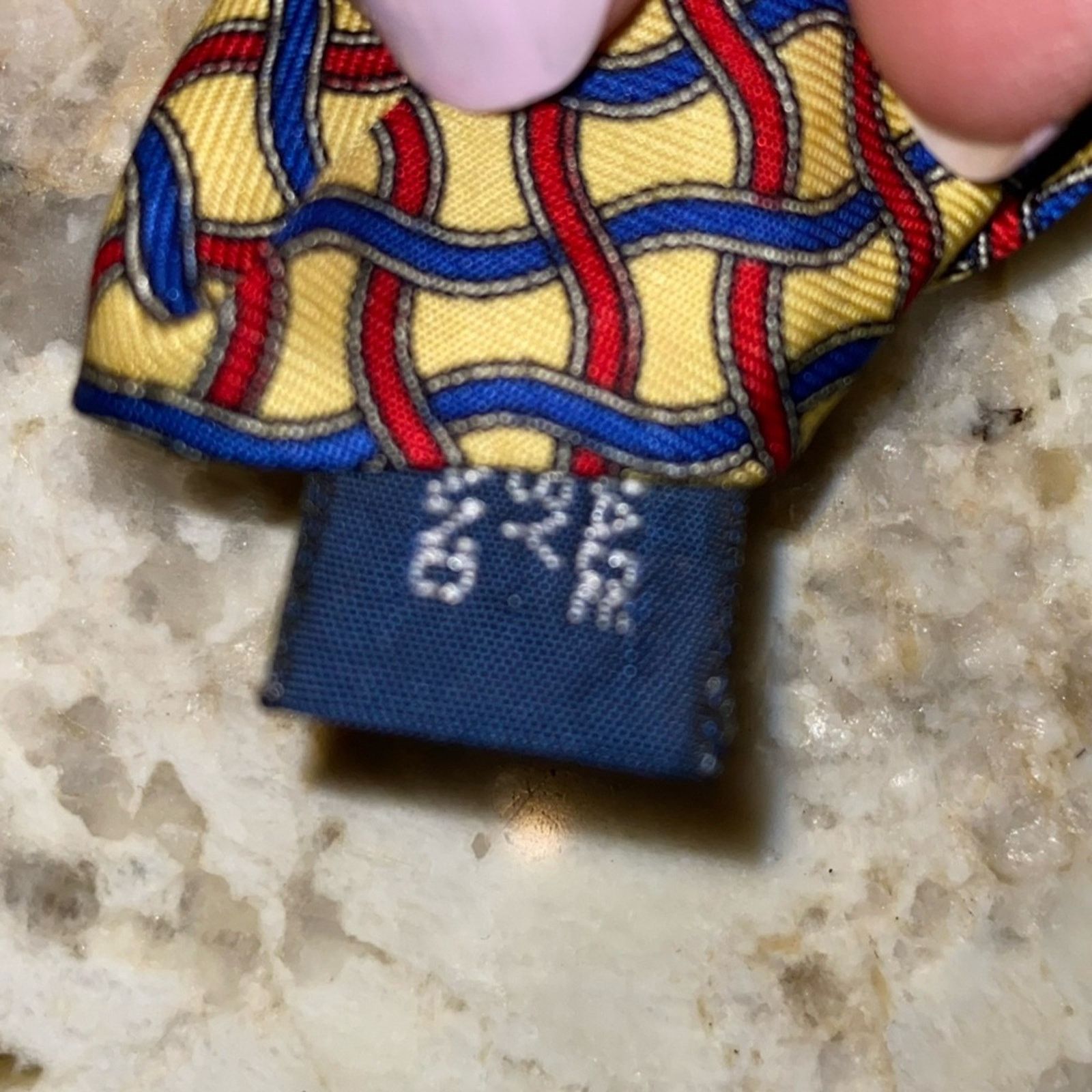 Polo Ralph Lauren POLO Ralph Lauren Yellow Blue Red Basketweave Silk Tie Size ONE SIZE - 3 Thumbnail