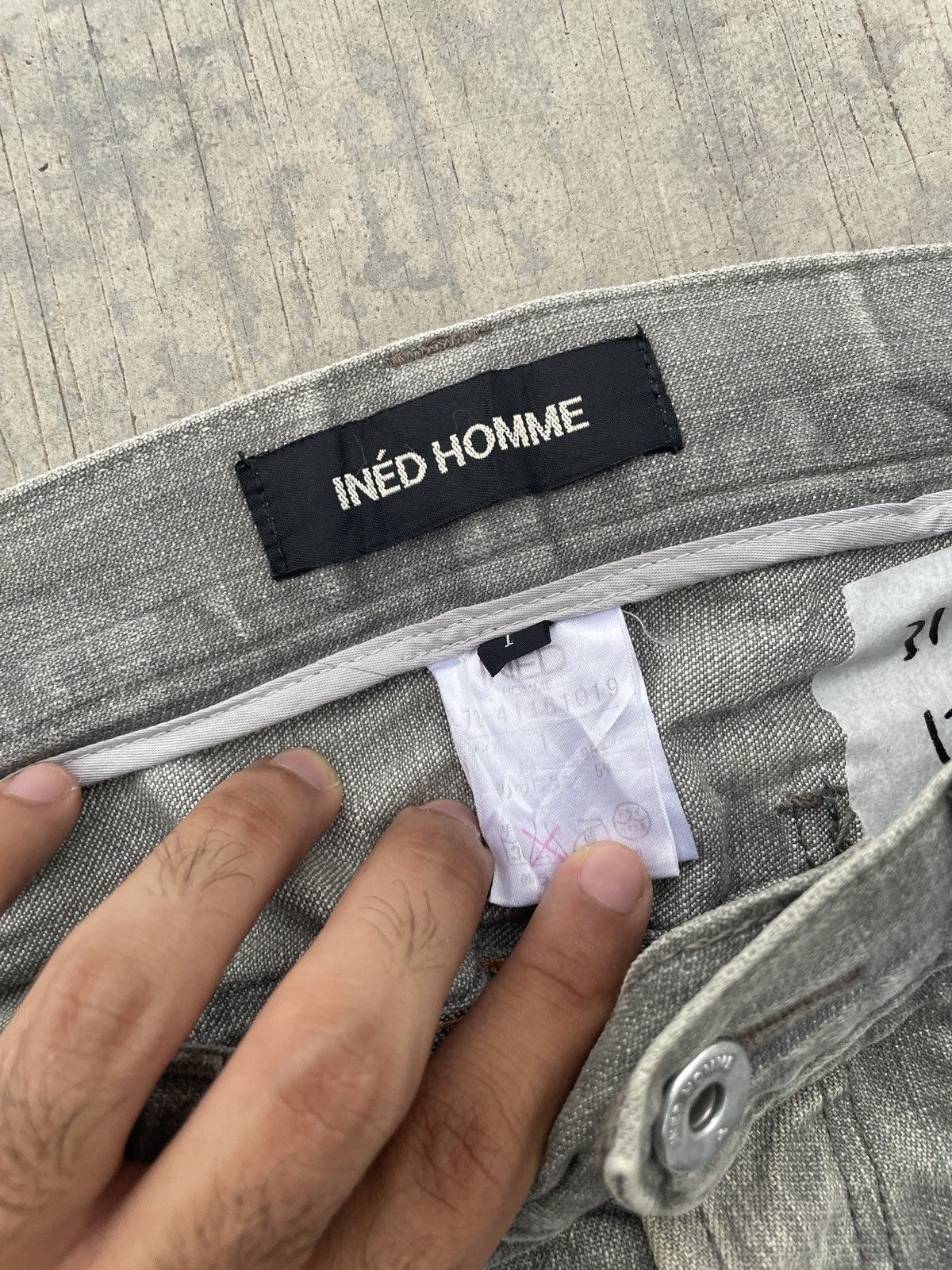 Japanese Brand 2000s JAPANESE BRAND INED HOMME MUD WASH SKINNY JEANS Size US 31 - 5 Thumbnail