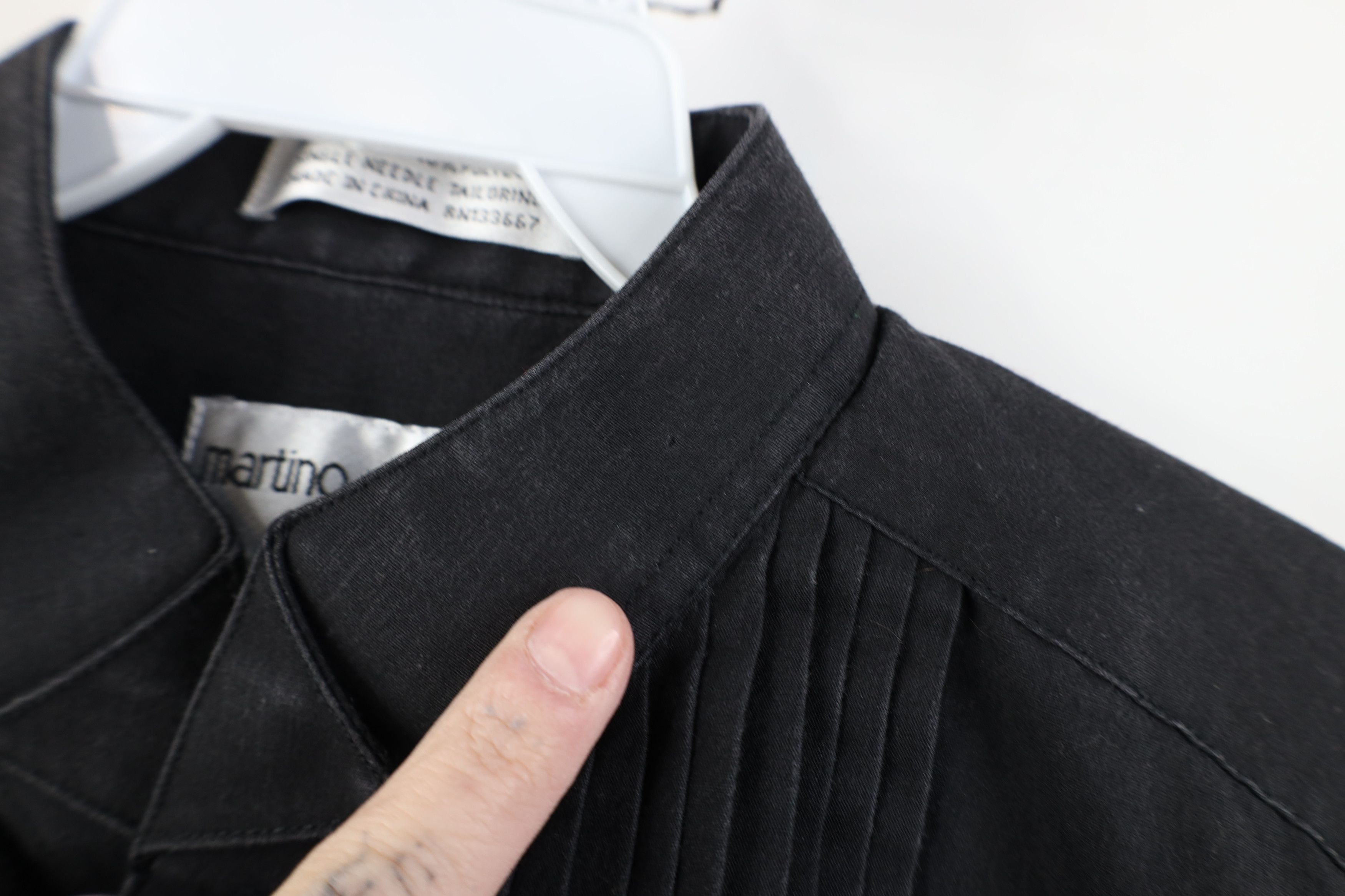 Vintage Vintage 90s Streetwear Formal Tuxedo Button Shirt Black Size US M / EU 48-50 / 2 - 4 Thumbnail