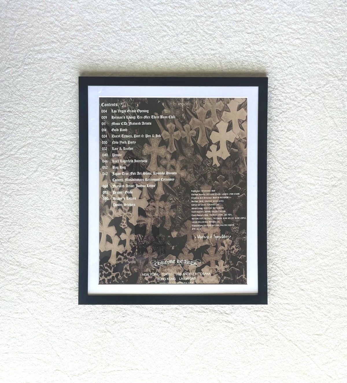 Chrome Hearts Chrome Hearts vintage CH crosses 9x11 Framed poster Size ONE SIZE - 1 Thumbnail