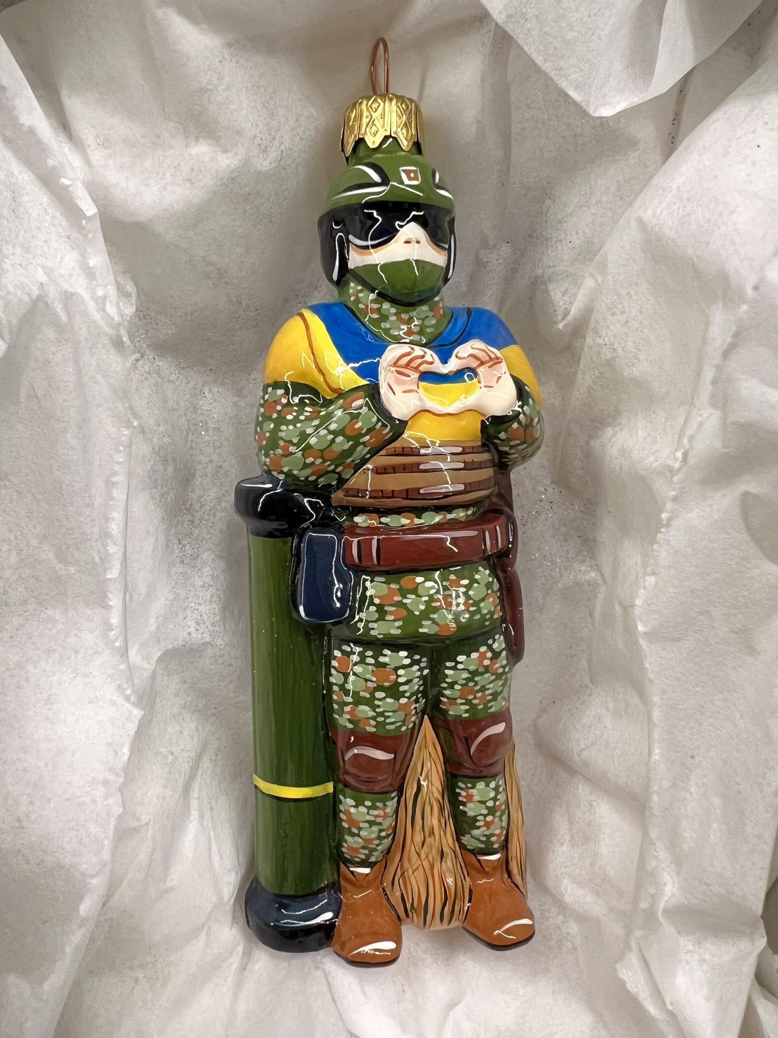 Other Ornament Xmas Tree Hanging Glass Soldier Warrior of Ukraine Size ONE SIZE - 3 Thumbnail
