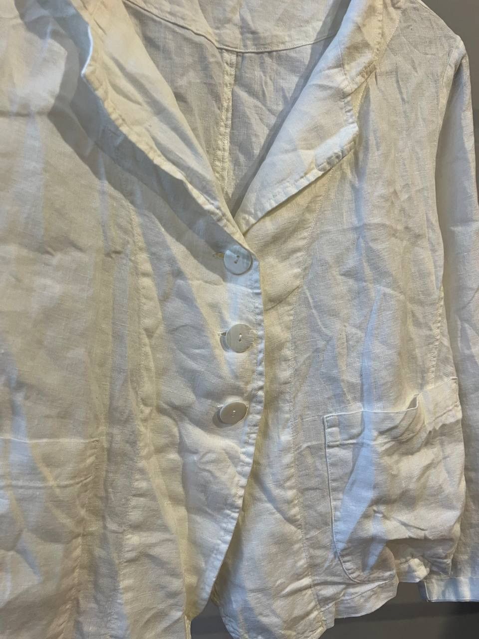 Japanese Brand GRIZAS LINEN WHITE RELAXED FIT BLAZER JACKET JAPANESE SIZE L Size L / US 10 / IT 46 - 5 Thumbnail