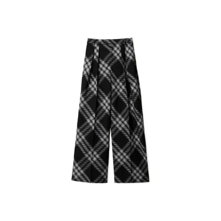 Burberry Burberry Black Plaid Mid-Rise Straight Pants 0079 Size 23" - 1 Thumbnail