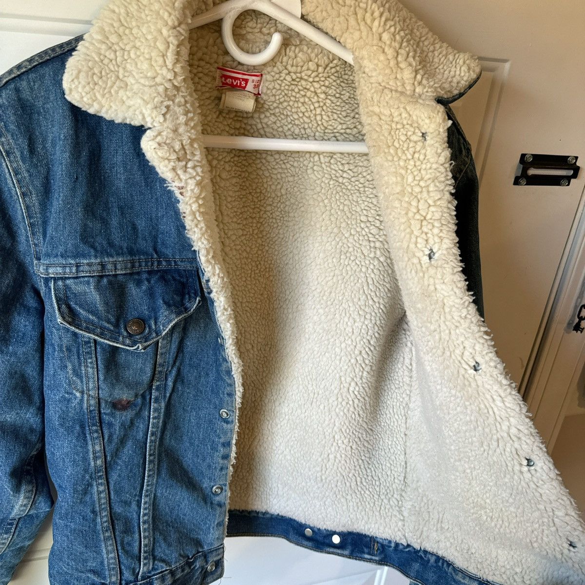 Levi's Rare Vintage 1970's Levi's Big E Sherpa Lined Trucker Jacket Size US XXS / EU 40 - 7 Thumbnail