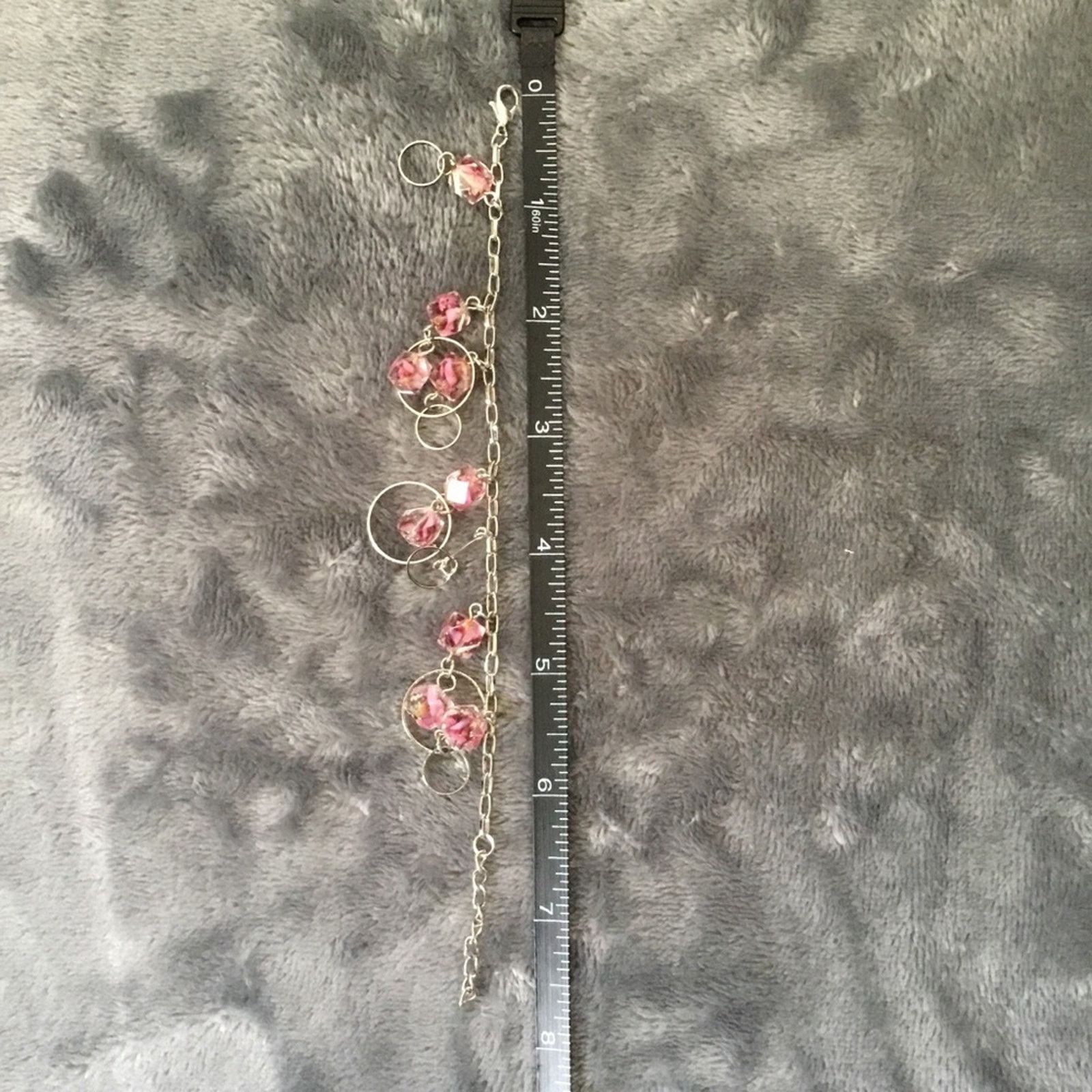 Other Silver Multi-Pink Crystal Bracelet Size ONE SIZE - 5 Thumbnail