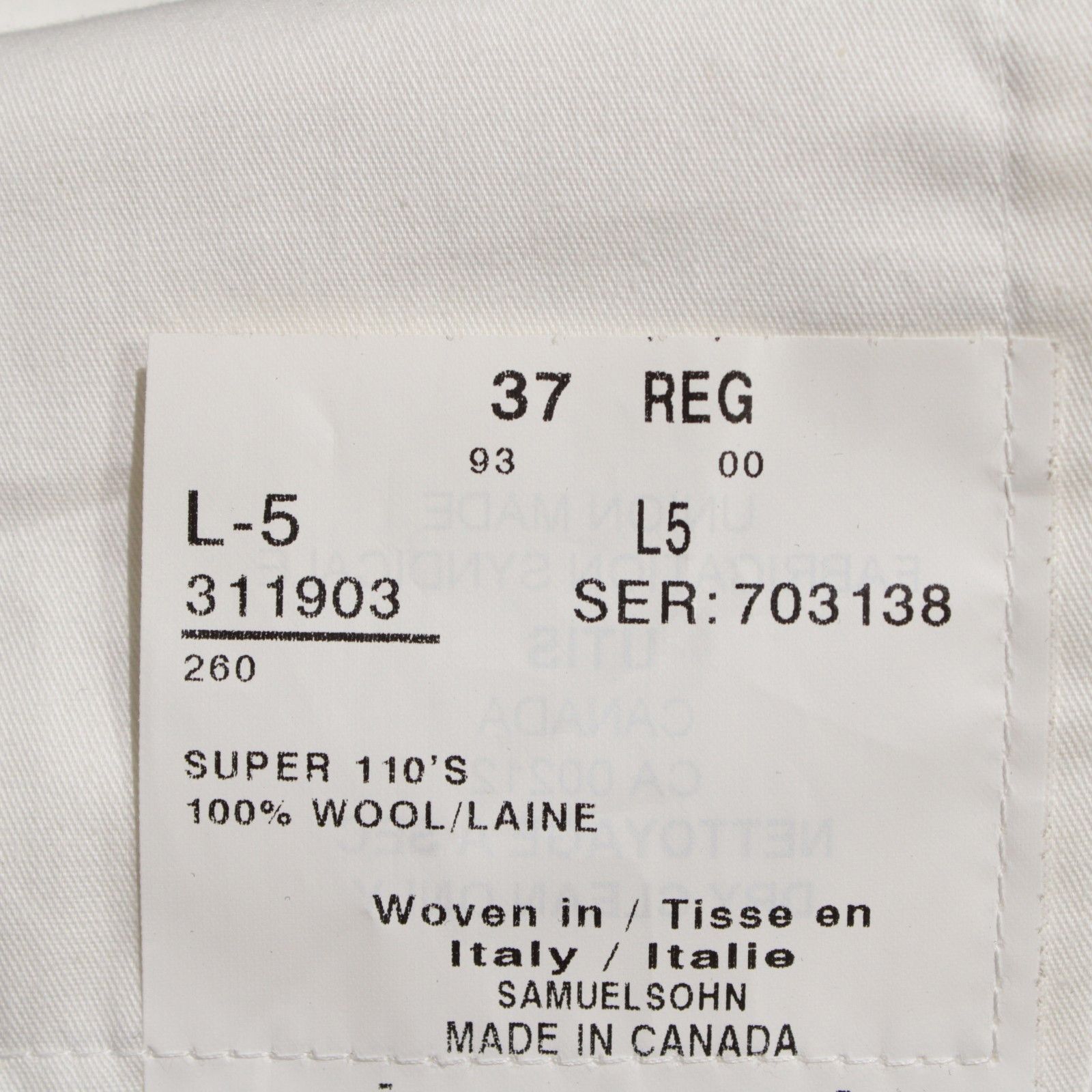 Samuelsohn Samuelsohn New with tags Dress Pants Size 37 US In Black Size US 37 - 7 Thumbnail