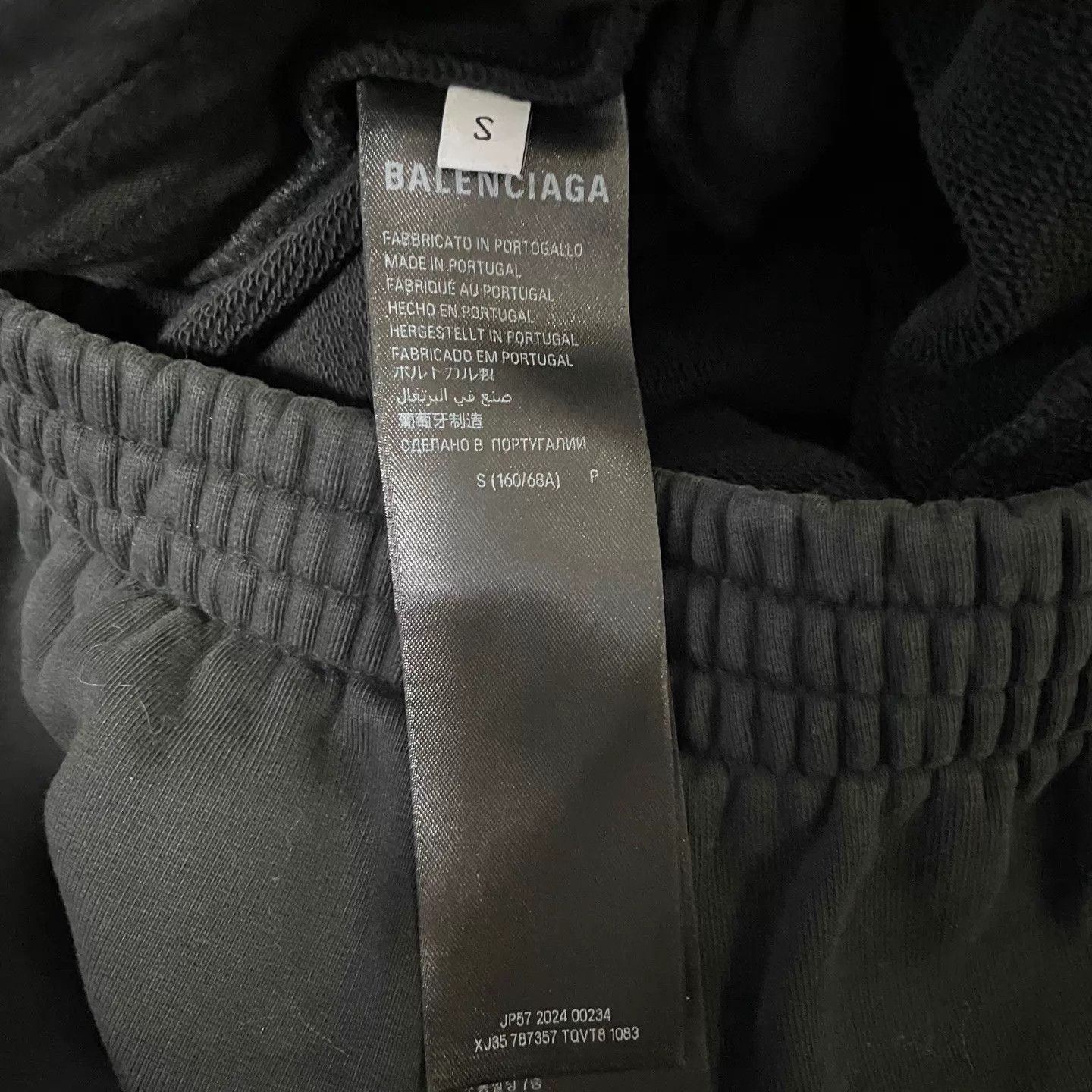 Balenciaga Black Sweatpants with White Logo Size US 30 / EU 46 - 4 Thumbnail