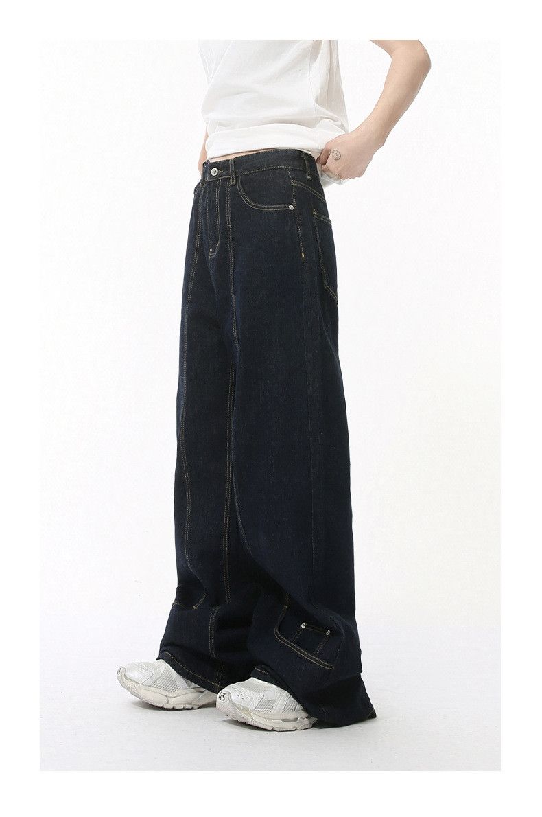 Japanese Brand × Vintage Japanese retro deconstructed wide-leg straight jeans trend Size US 32 / EU 48 - 4 Thumbnail