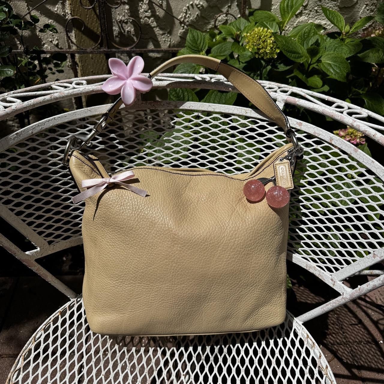Coach Slouchy Y2K Beige Pebbled Leather Coach Bag Size ONE SIZE - 1 Thumbnail