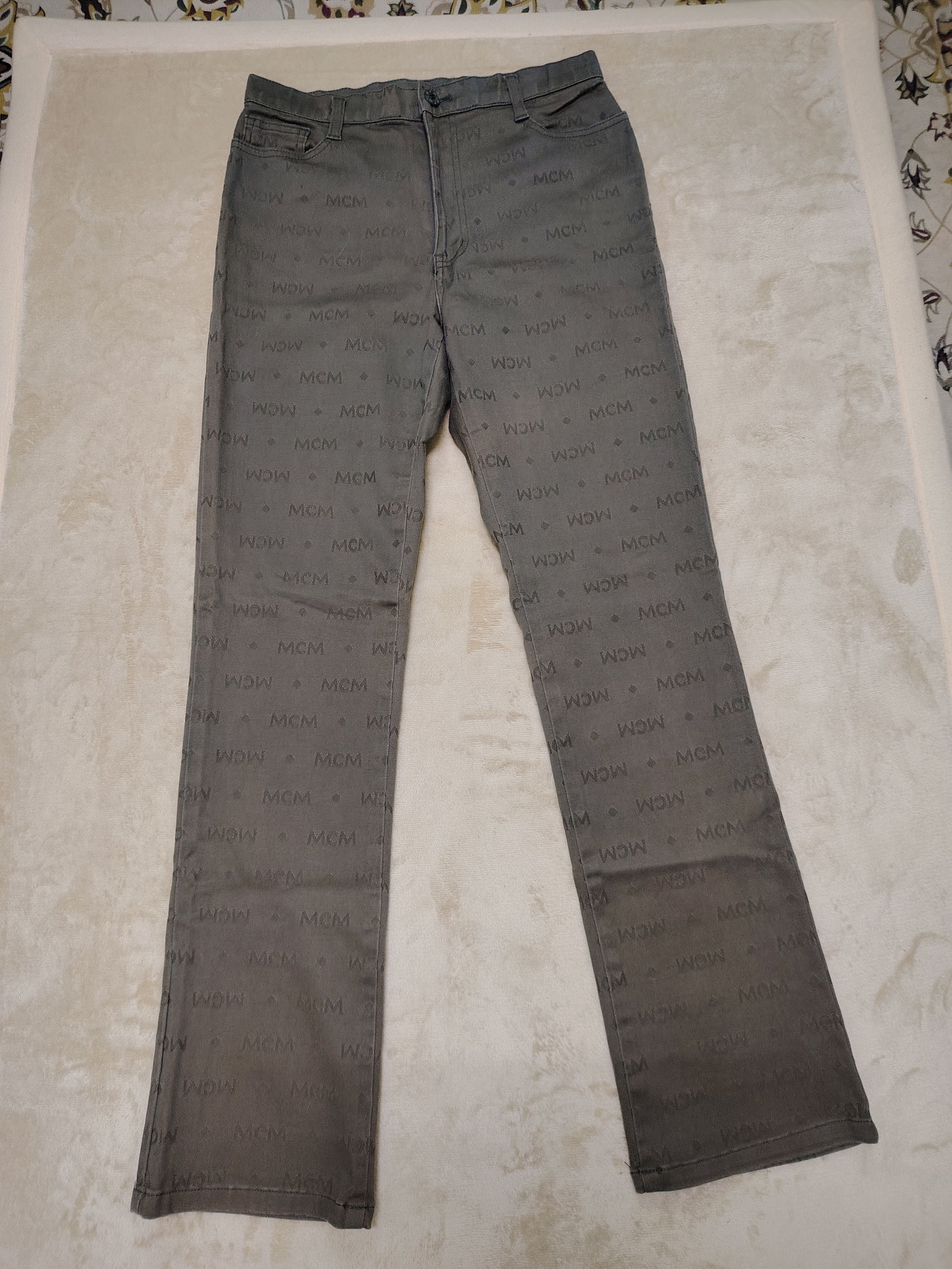 MCM VINTAGE MCM LEGERE MONOGRAM STRETCHABLE JEANS SUN FADED Size US 29 - 2 Thumbnail