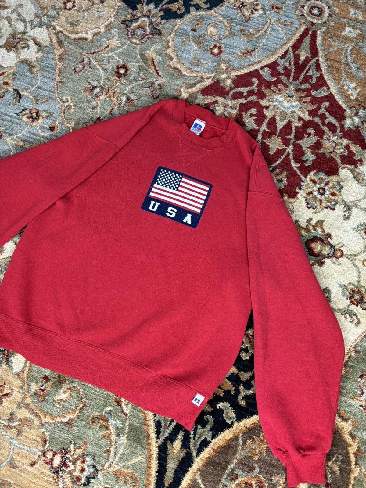 Vintage Vintage 90s USA Russell Athletic Crewneck Sweatshirt Size US L / EU 52-54 / 3 - 2 Thumbnail