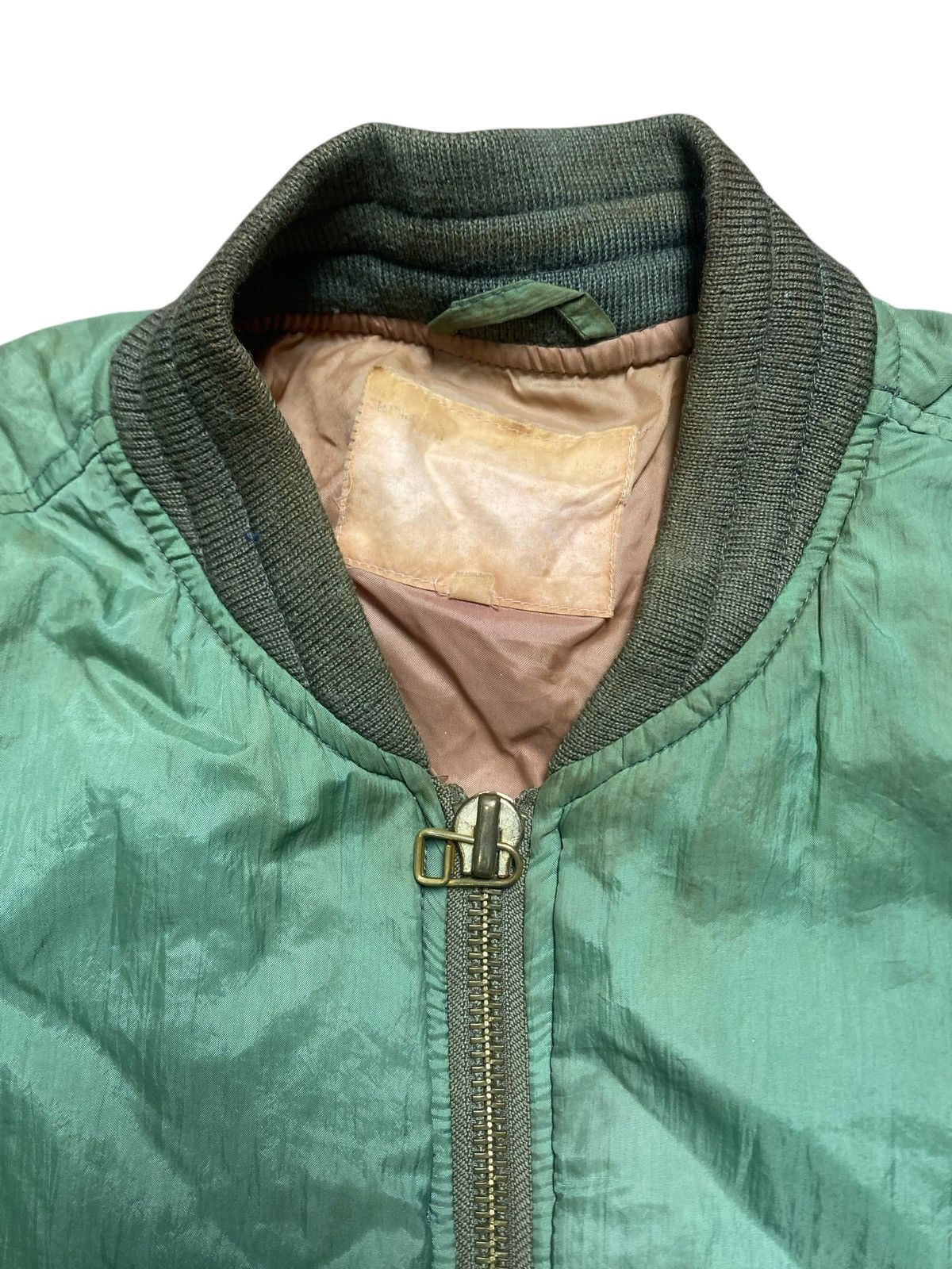 Edwin VINTAGE BOMBER JACKET EDWIN ZIPPER GREEN ARMY Size US XL / EU 56 / 4 - 6 Thumbnail