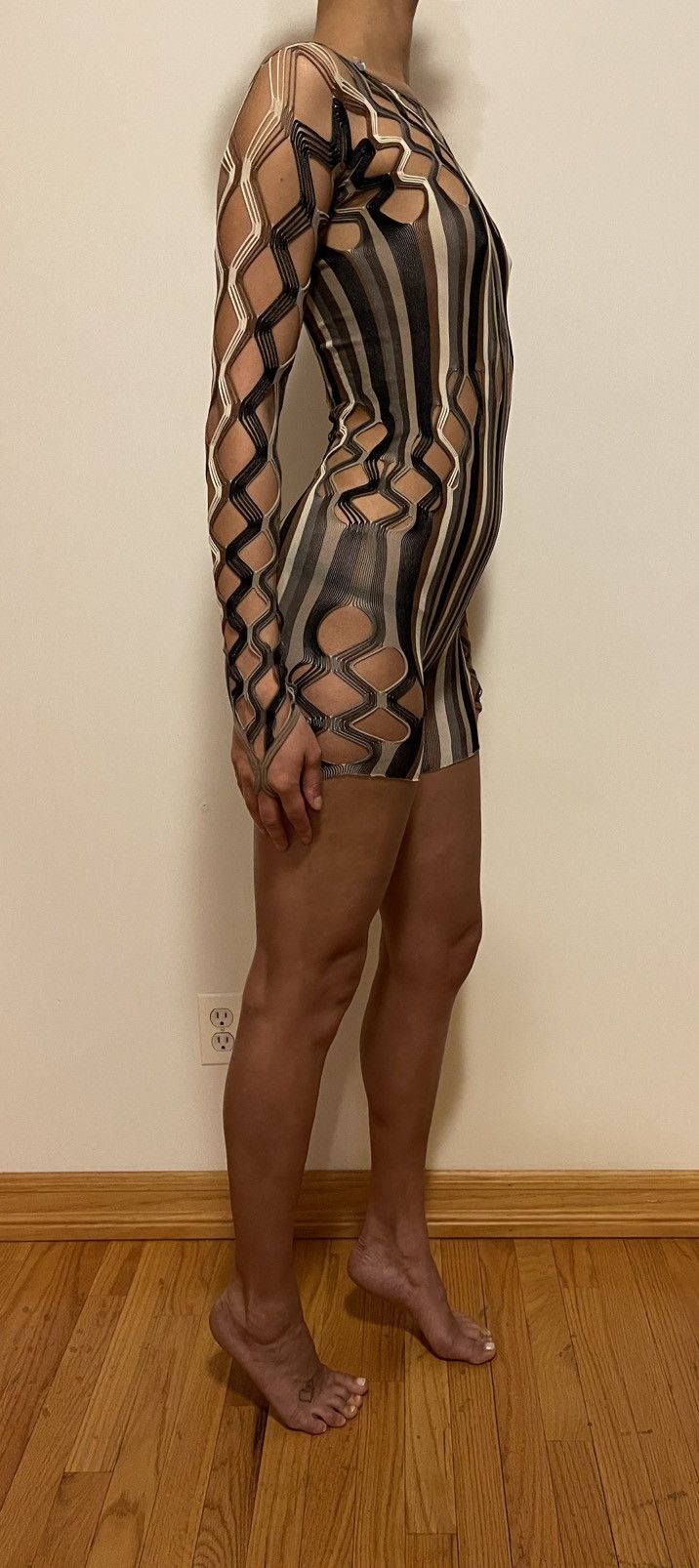 Poster Girl POSTER GIRL Jetta Mini Dress - Mesh Cut-Out Bodycon/Size: S Size S / US 4 / IT 40 - 3 Thumbnail