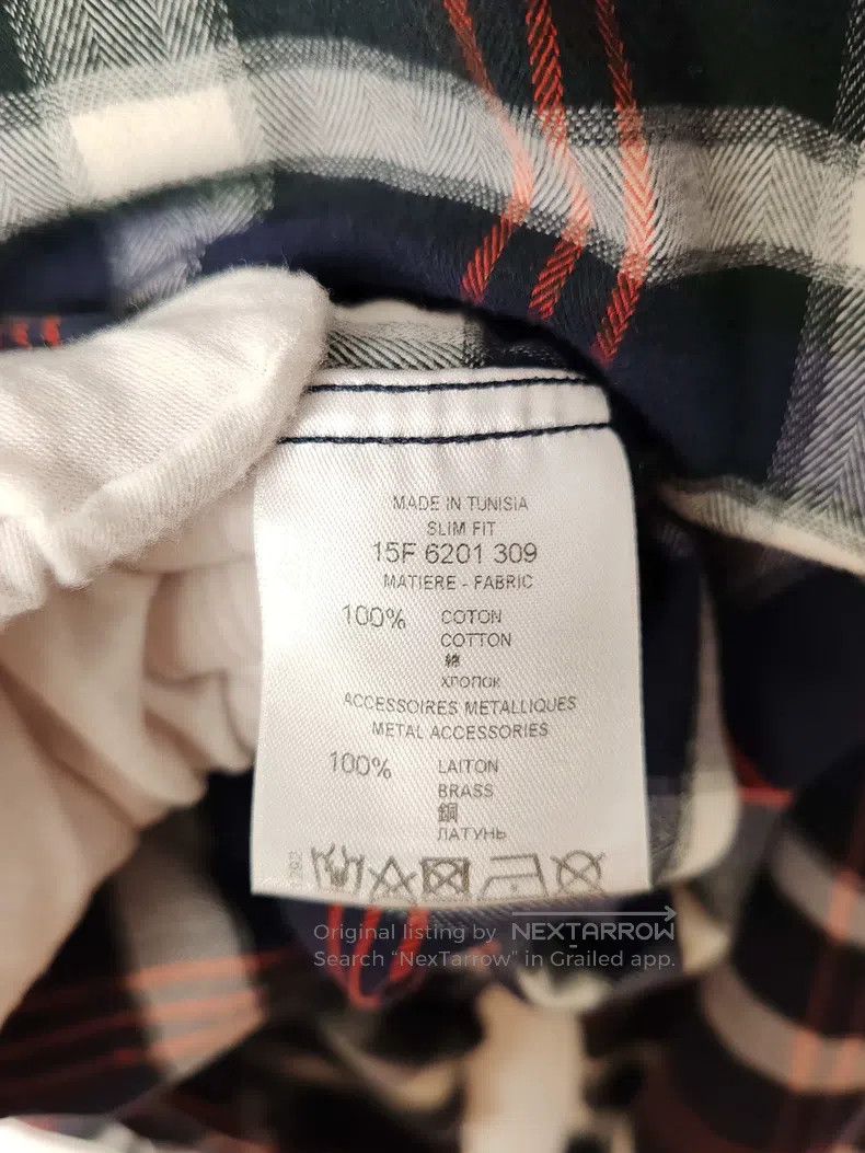 Givenchy Givenchy Size 41 Men's Flannel Plaid Shirt Size US S / EU 44-46 / 1 - 6 Thumbnail