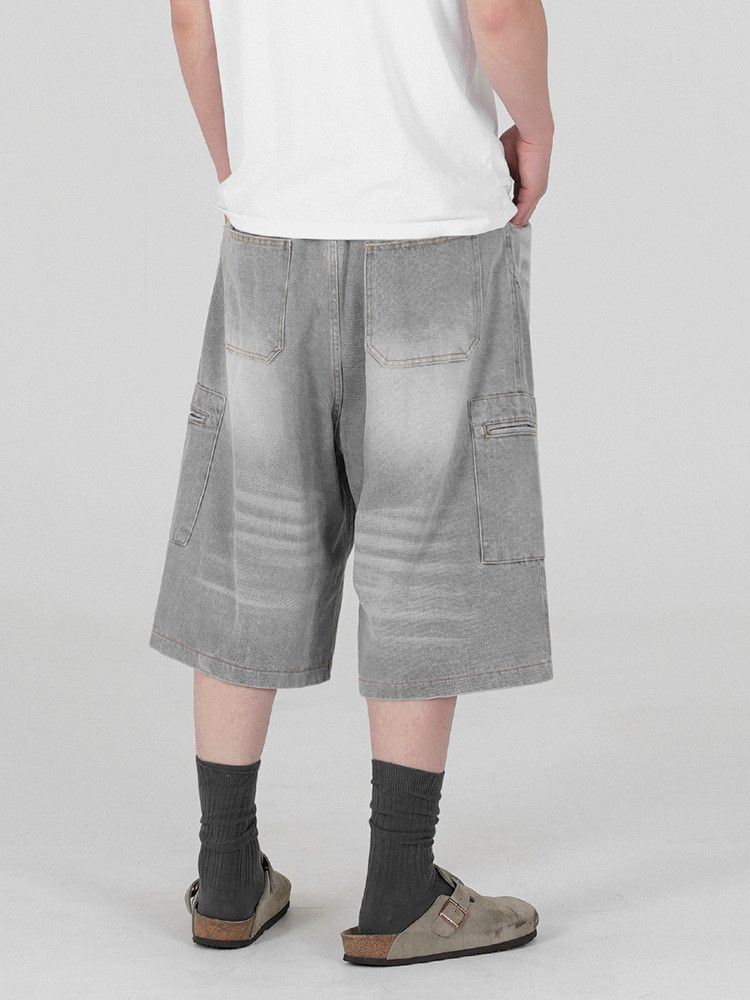 Japanese Brand × Jean Retro loose high street casual denim shorts Size US 32 / EU 48 - 4 Thumbnail