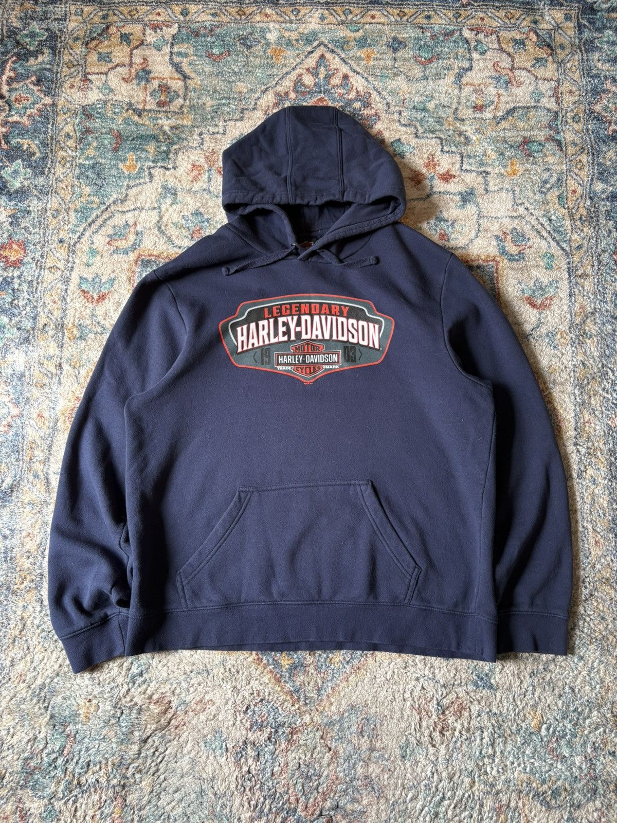 Harley Davidson Harley Davidson Biker Logo Pullover Hoodie Size XL Size US XL / EU 56 / 4 - 1 Thumbnail