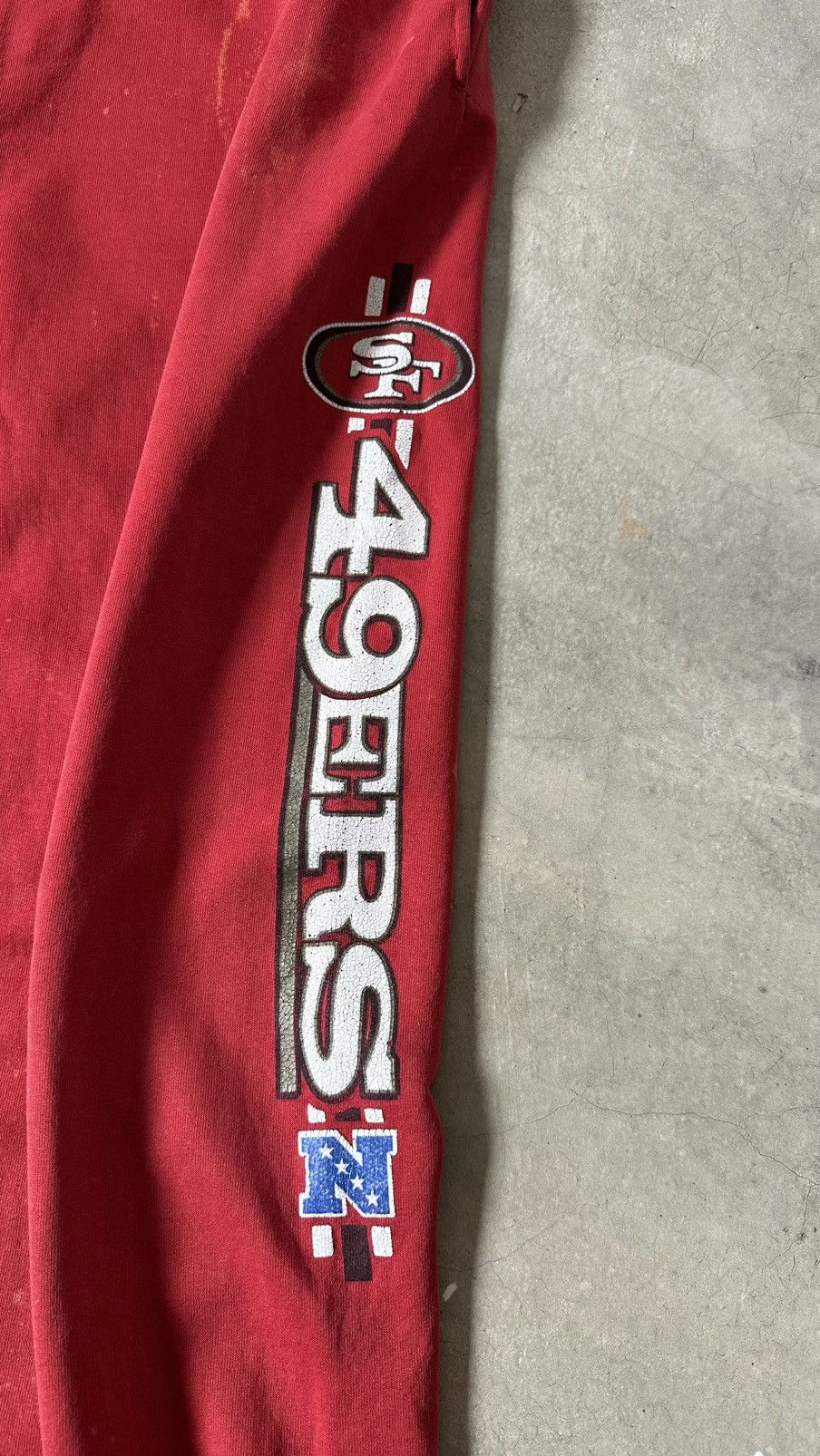 NFL VINTAGE NFL 49ERS WELL WORN SWEATPANT Size US 36 / EU 52 - 1 Thumbnail