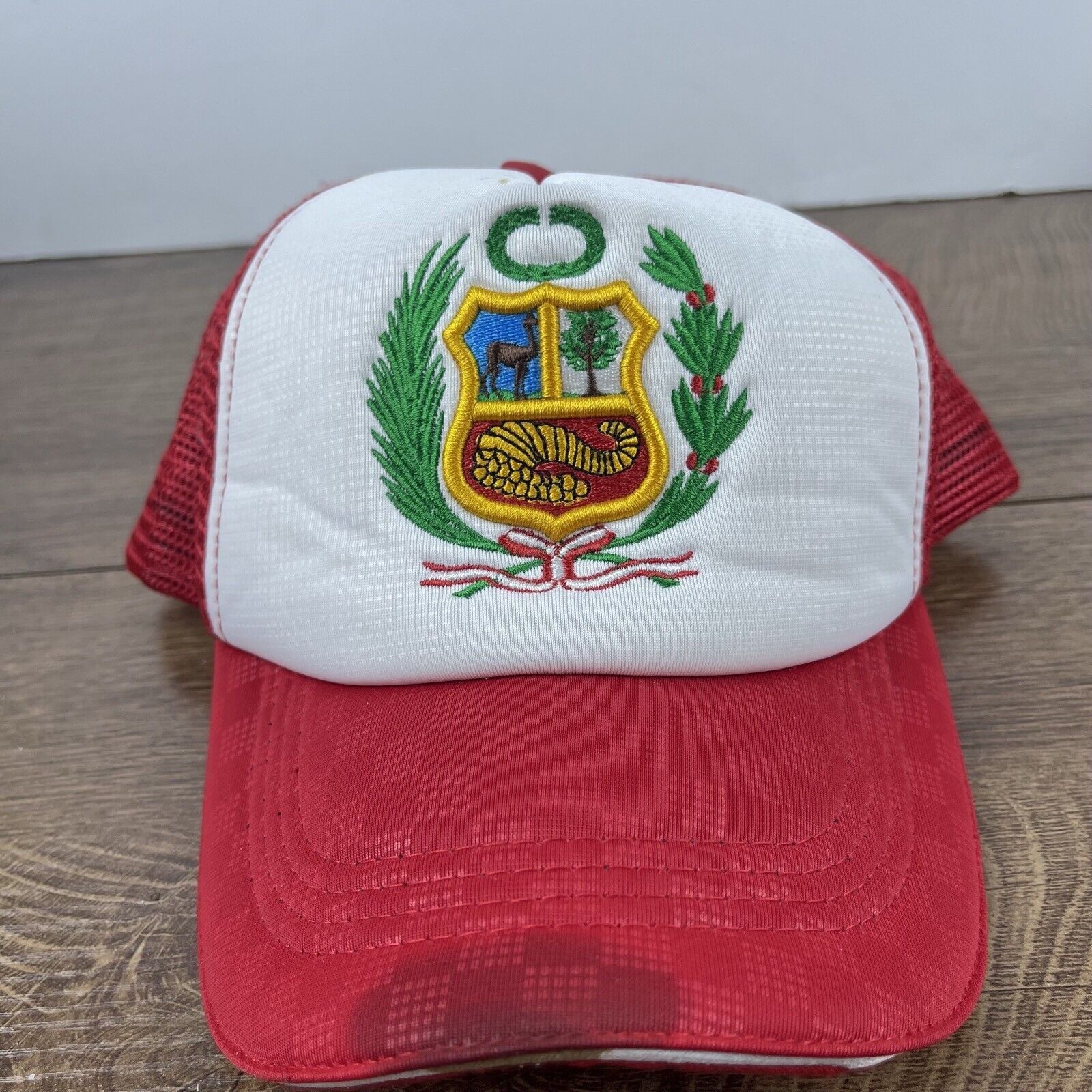 Other Peru Hat Peru Snapback Hat Adjustable Hat Red Hat Adult Fit Size ONE SIZE - 4 Thumbnail