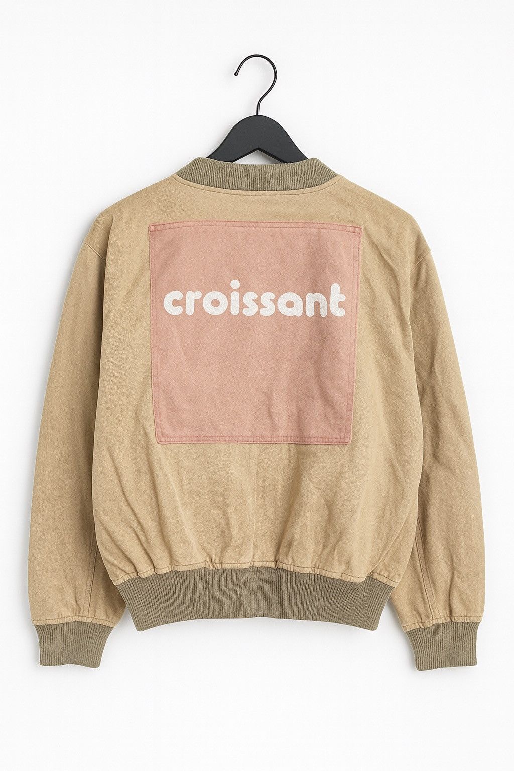 Japanese Brand Vintage “Croissant” Graphic Bomber Jacket Beige/Khaki Casual Size US M / EU 48-50 / 2 - 1 Thumbnail
