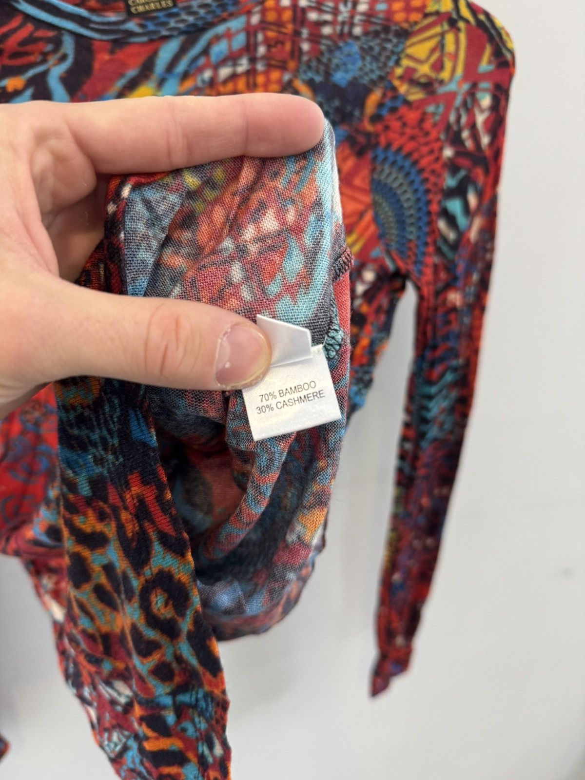 Japanese Brand × Vintage Vintage Mesh Top Engraving like Cashmere Size M / US 6-8 / IT 42-44 - 4 Thumbnail