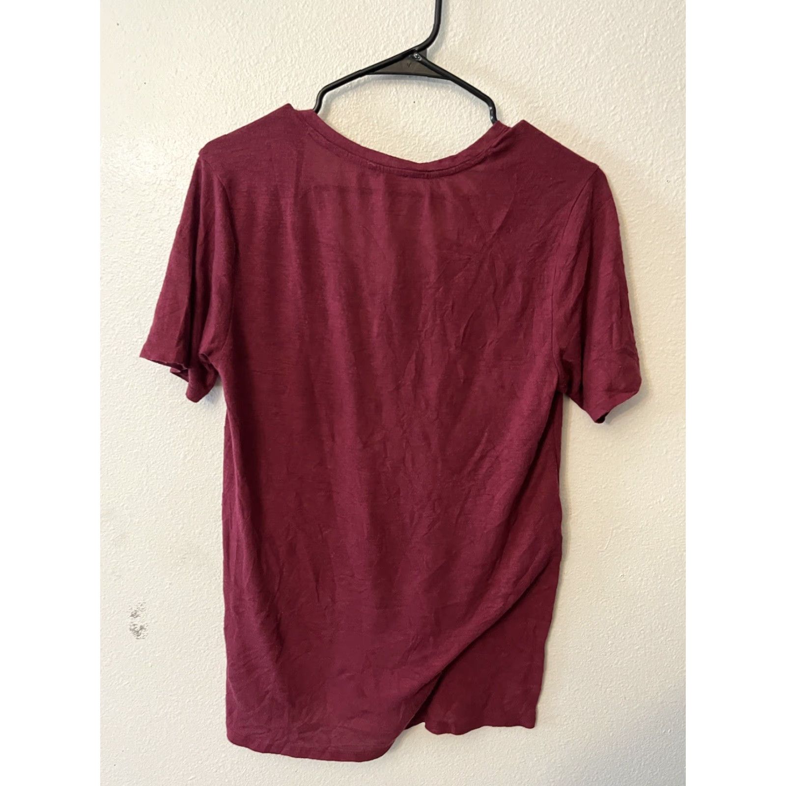 Express Express Sweater T-Shirt Womens XS Cap Round Neck Short Sleeve Pocket Maroon Size XS / US 0-2 / IT 36-38 - 2 Thumbnail