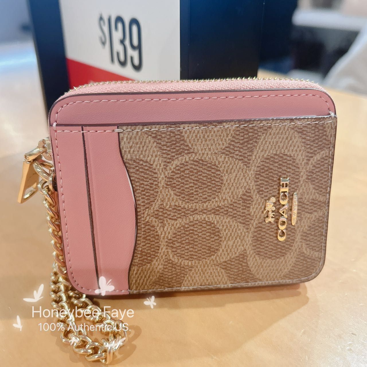Coach Zip Card Case In Signature Canvas CW883 Size ONE SIZE - 4 Thumbnail