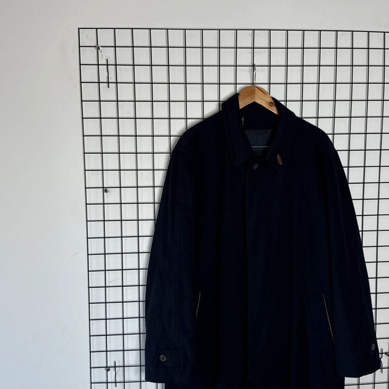 Vintage Vintage 90s Cashmere Coat Navy Long Wool Oversize Size US L / EU 52-54 / 3 - 6 Thumbnail