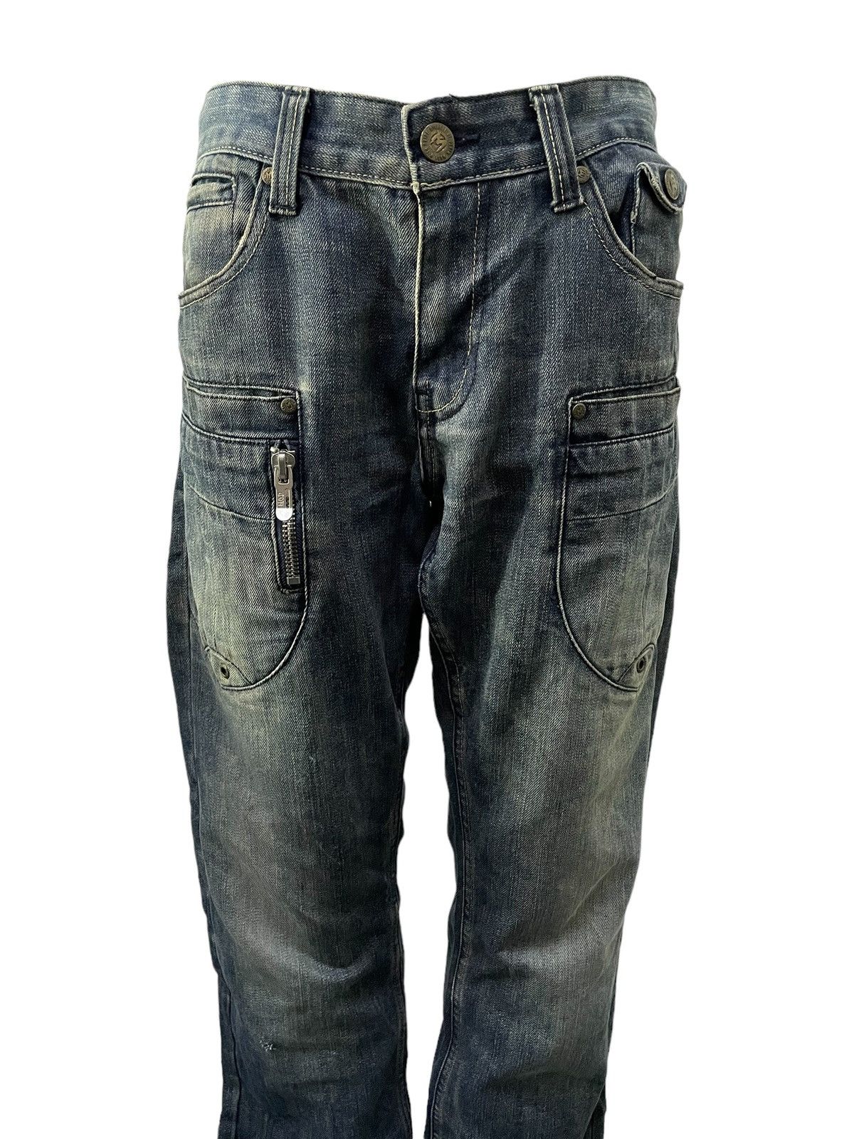 Hysteric Glamour × Japanese Brand × PPFM MOD Japan Large Multi Pocket Wash Jeans Size US 34 / EU 50 - 5 Thumbnail