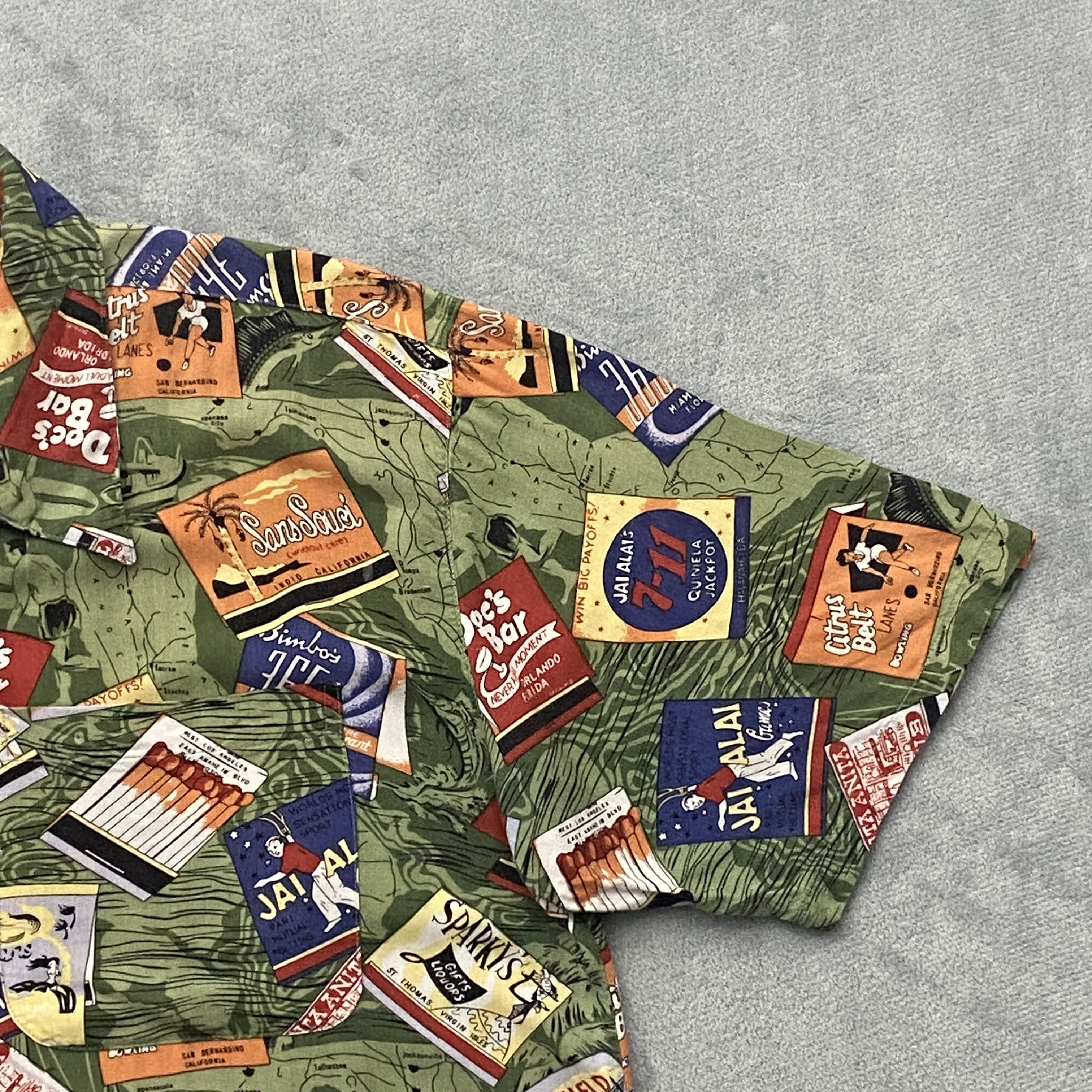 Other KAD Shirt Men Short Sleeve Vintage CA & FL Matchbooks Size US XL / EU 56 / 4 - 6 Thumbnail