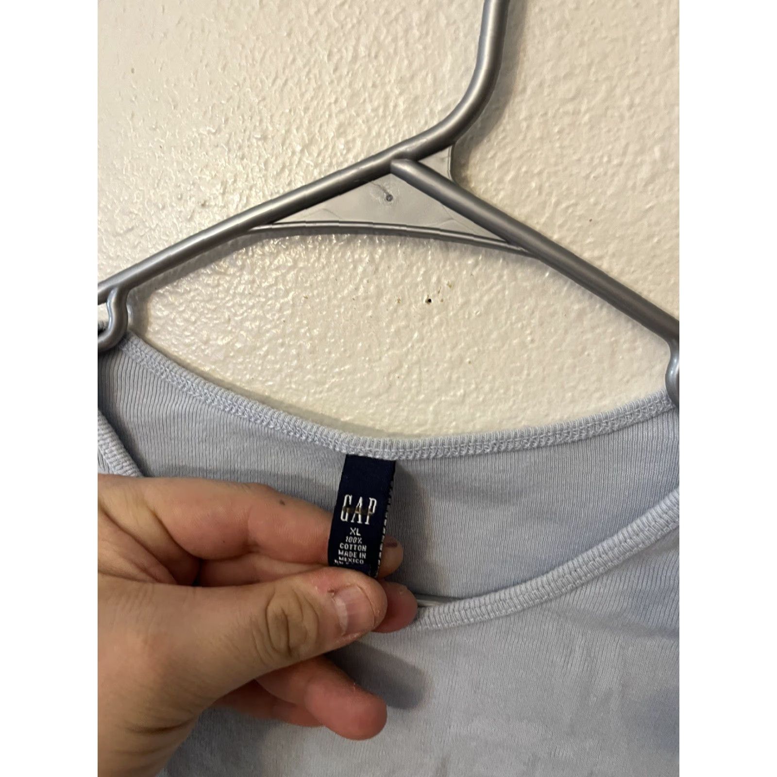 Gap GAP T-Shirt Womens Blue Short Sleeve Round Neck XL Solid Vintage Size XL / US 12-14 / IT 48-50 - 2 Thumbnail