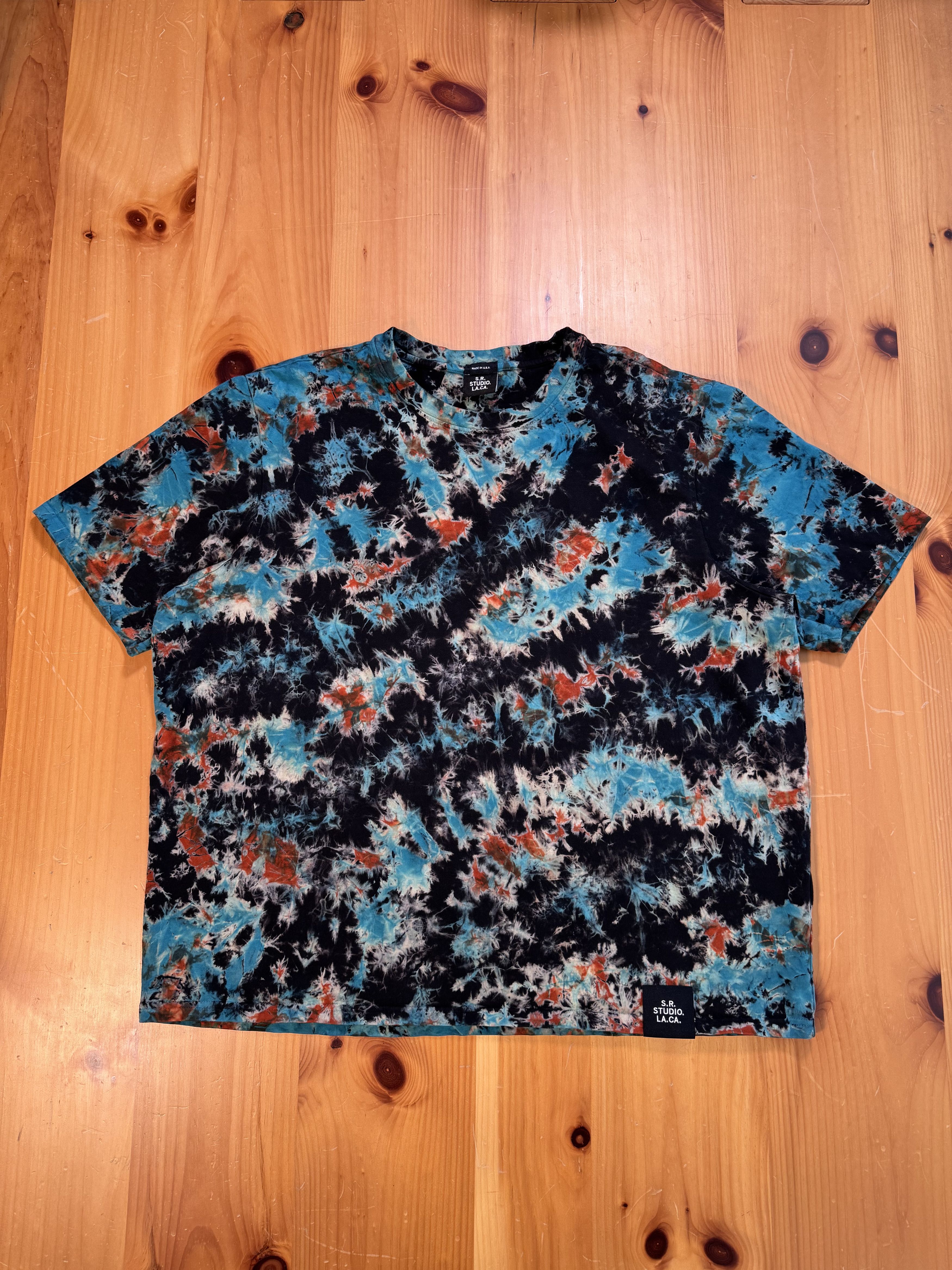 Sterling Ruby SR STUDIO LA CA FLAME TIE-DYE OVERSIZED SHORT SLEEVE SHIRT Size US L / EU 52-54 / 3 - 1 Thumbnail