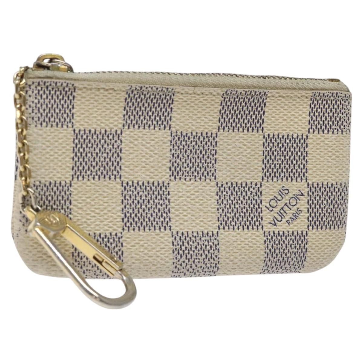 Louis Vuitton Damier Azur Pochette Cles Coin Purse N62659 Lv Auth Ki5525, Women's