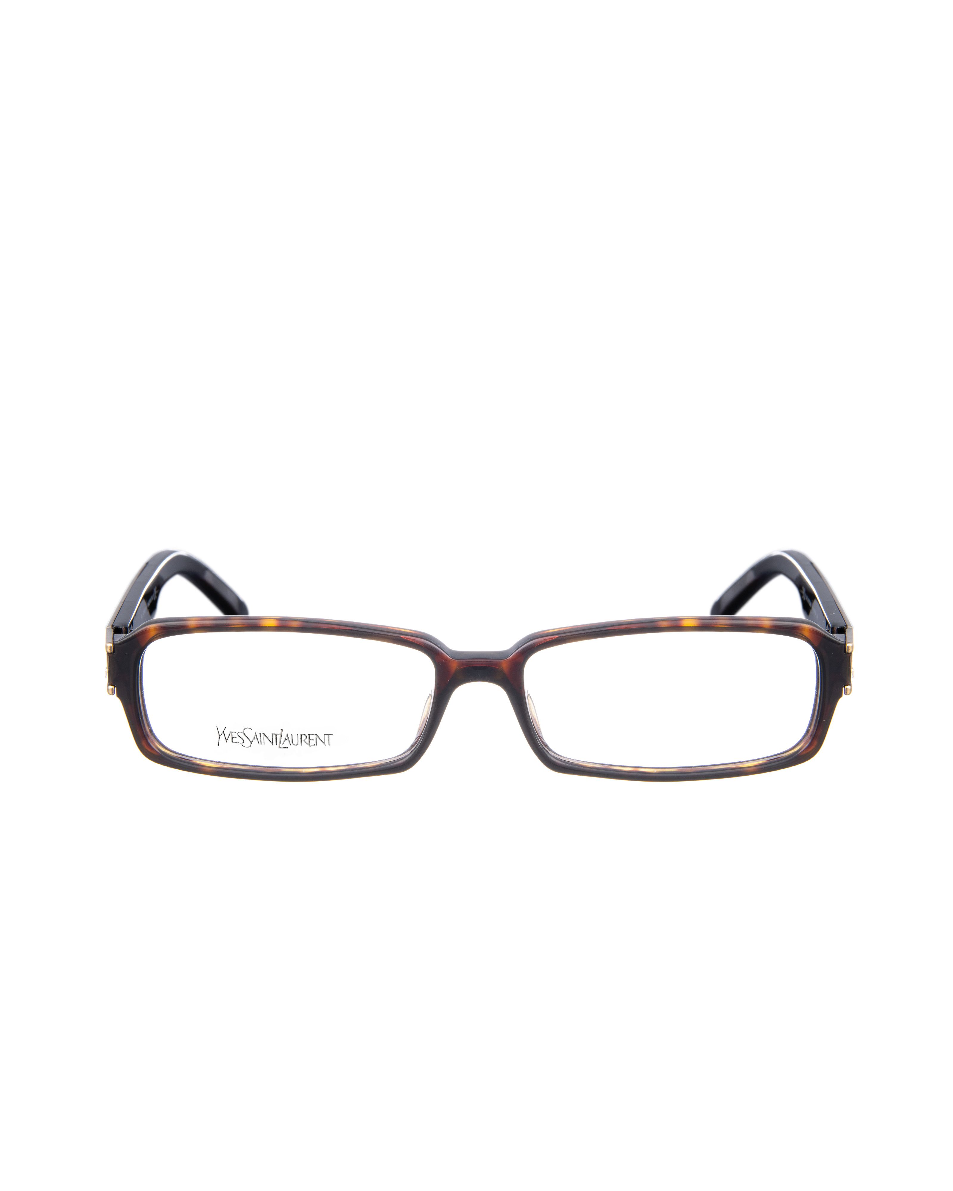 Saint Laurent Paris Yves Saint Laurent 00s Havana Black Glasses Gold Details Size ONE SIZE - 2 Thumbnail