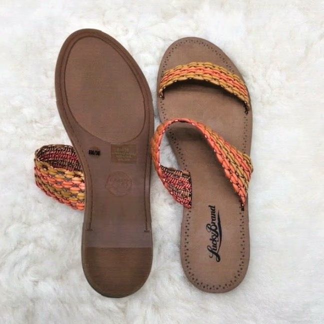 Lucky Brand Lucky Brand Lk-Alddon Slide Beechwood-Pepper/Camden Women's 7.5 M Sandal Size US 7.5 / IT 37.5 - 6 Thumbnail