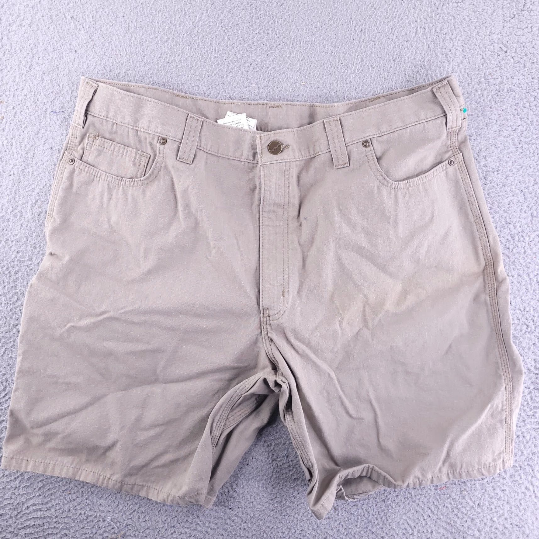 Carhartt Carhartt Shorts Mens 40 Brown Ripstop Work Casual Cargo Cotton, Solid, Regular Size 40, Waist 40 in, Vintage No, Mens Size US 40 / EU 56 - 3 Thumbnail
