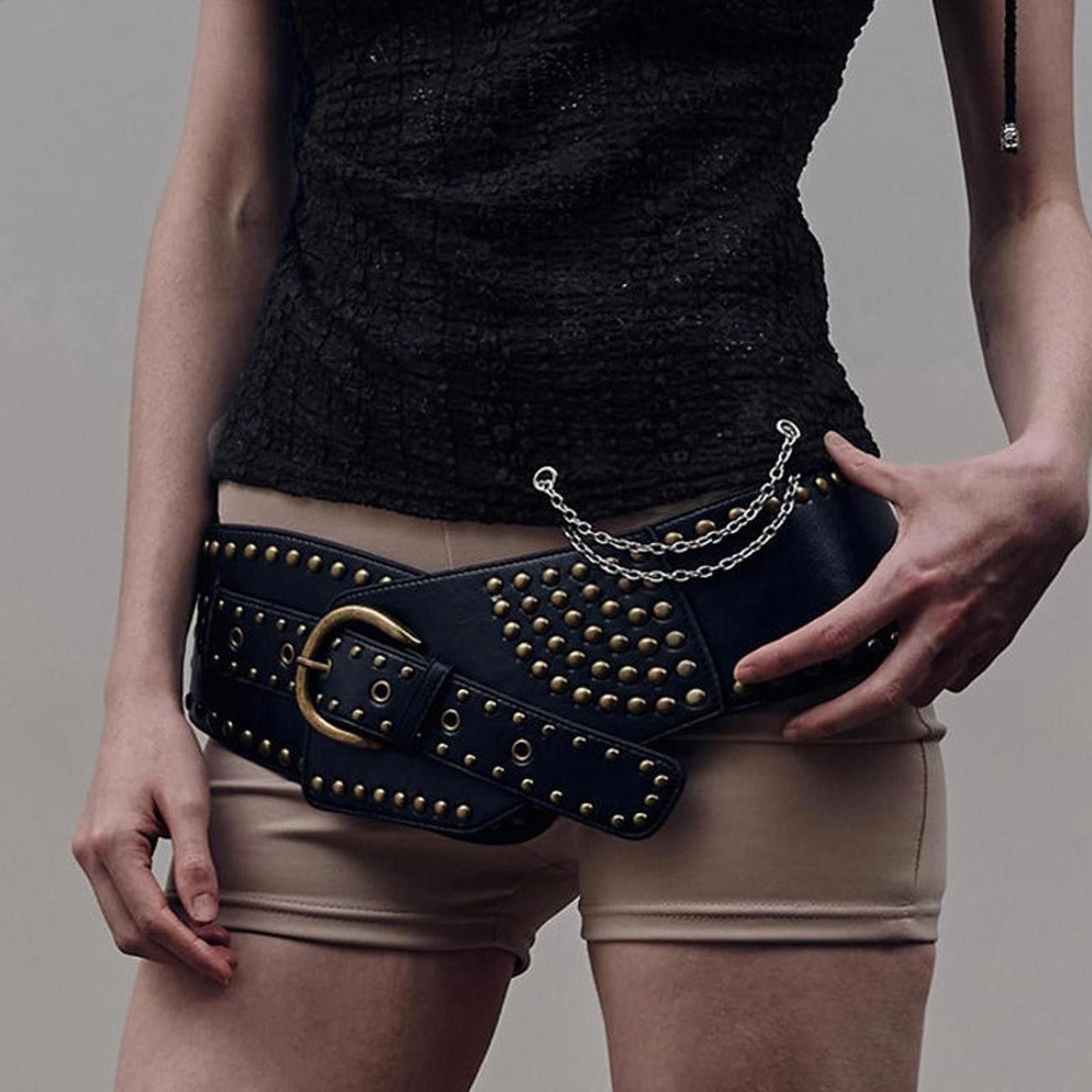 Y2K Retro Buckle Modern Belt Oversized Waise Band