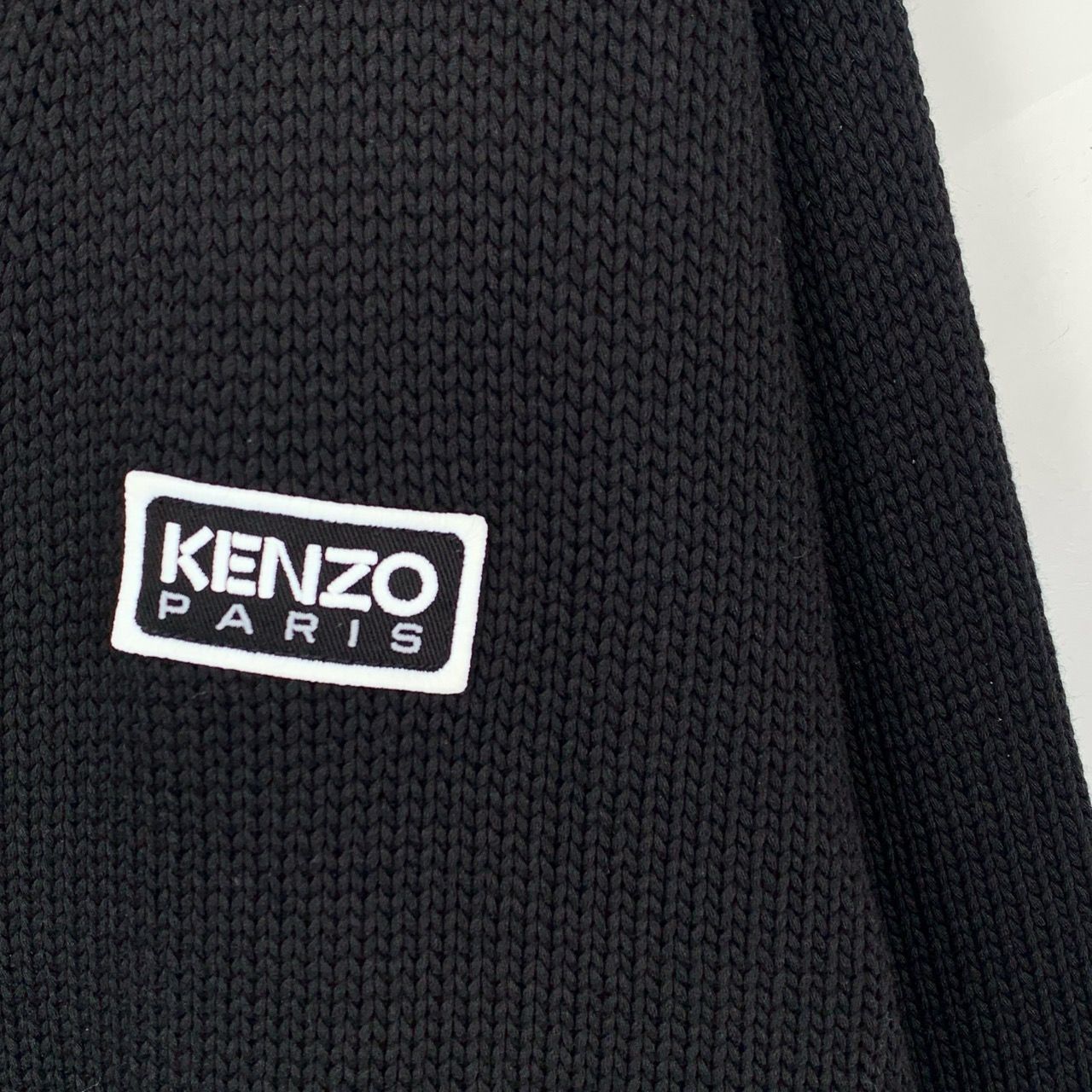Kenzo [Kenzo] Embroidered Logo Black Cotton Knit Cardigan M Size US M / EU 48-50 / 2 - 6 Thumbnail