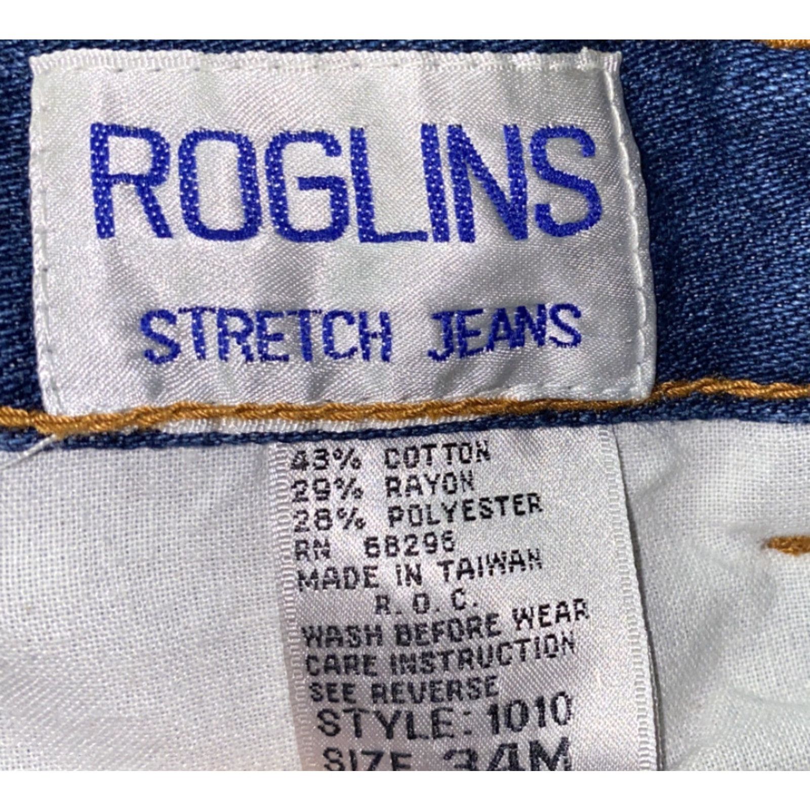 Denime Roglins Jeans Denim Zip Fly Blue 30x26 Mens Regular Size 30 Inseam 26 Denim Jeans Size US 30 / EU 46 - 6 Thumbnail
