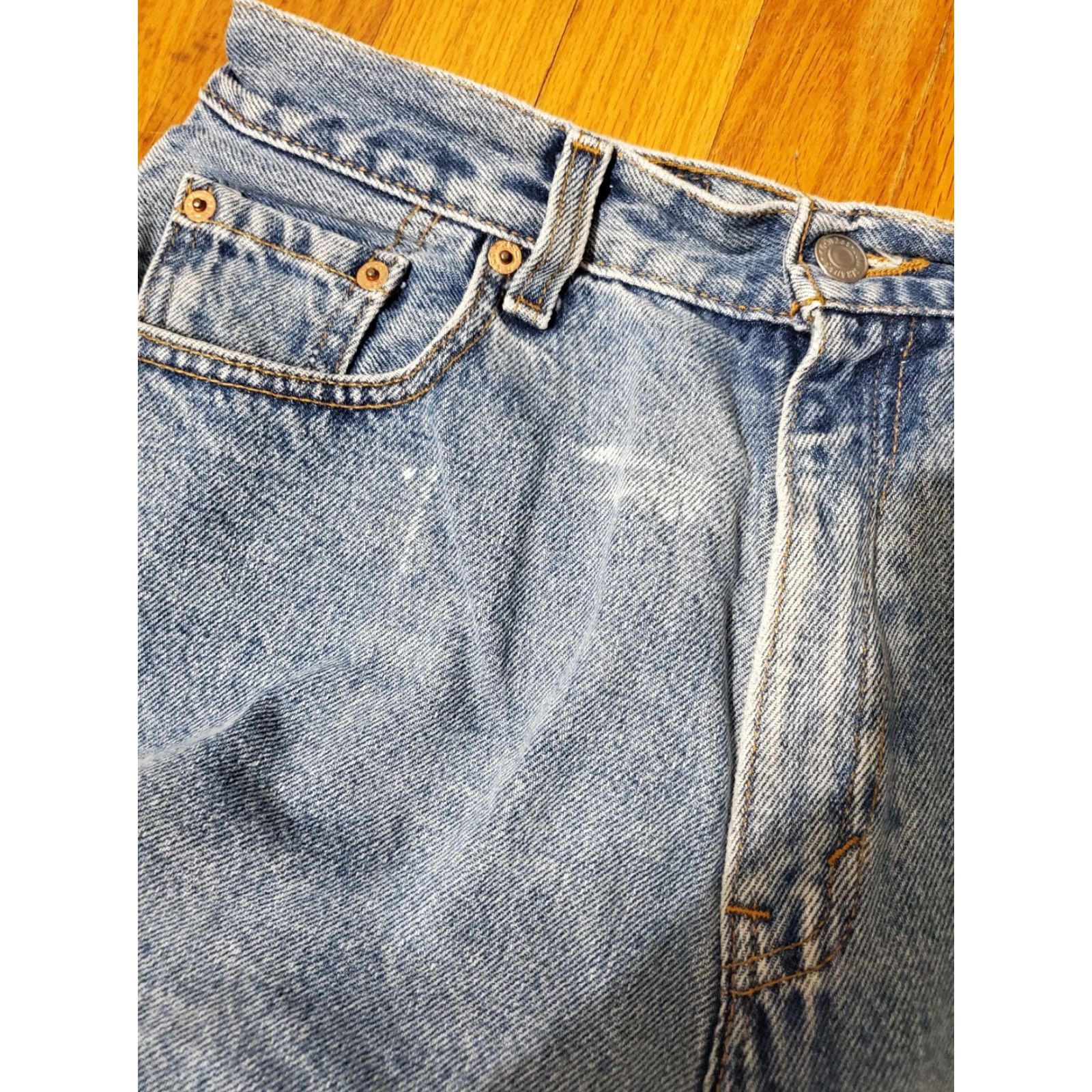 Levi's VINTAGE Levi's 560 Jeans Women 12 Blue Denim Loose Straight High Rise 32x31 5-Pocket Distressed Batwing Size 34" / US 12 / IT 48 - 5 Thumbnail
