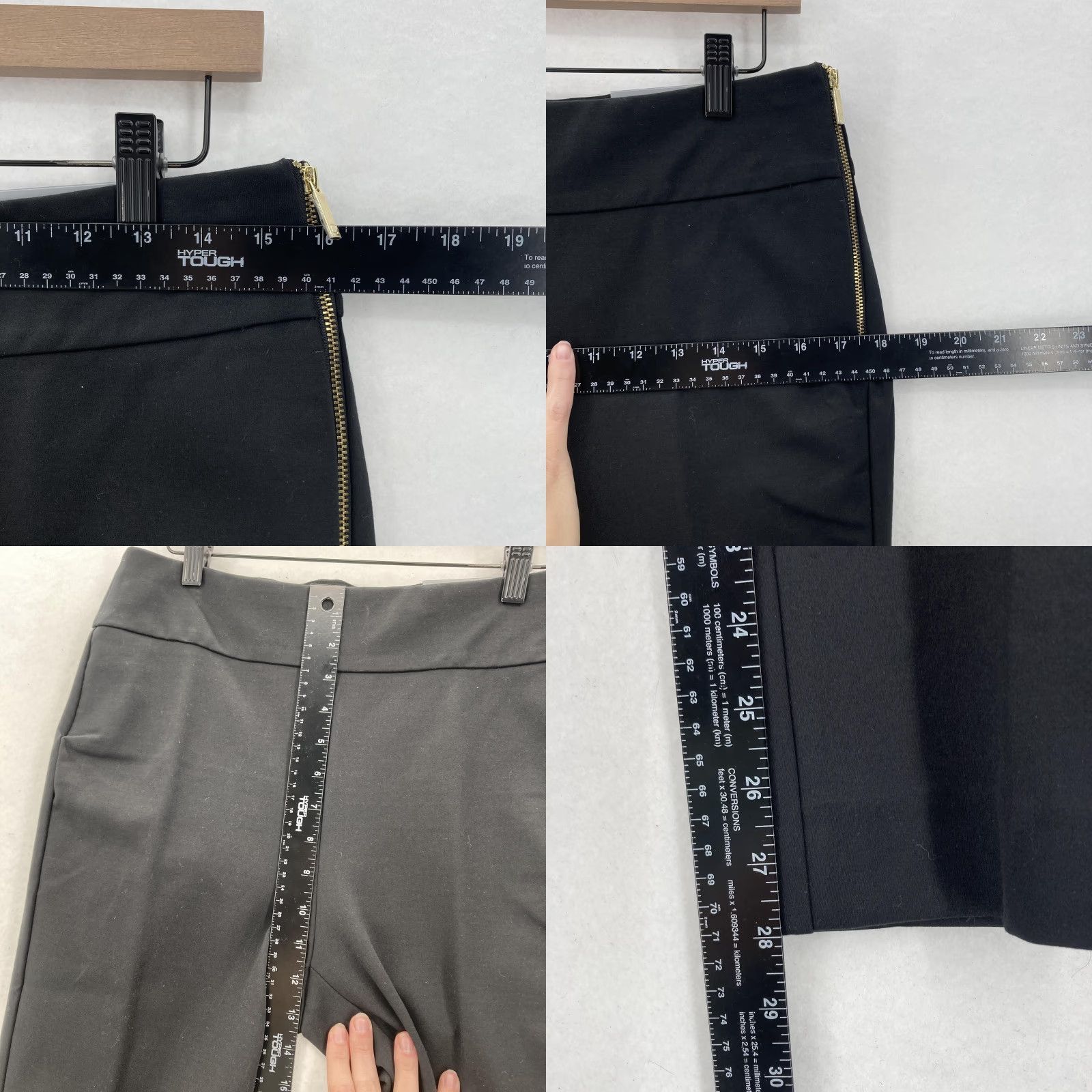 Vintage Chico's Pants Womens 1R US 8 Black So Slimming Ava Slim Leg Side Zip Stretch NWT Size 30" / US 8 / IT 44 - 8 Thumbnail