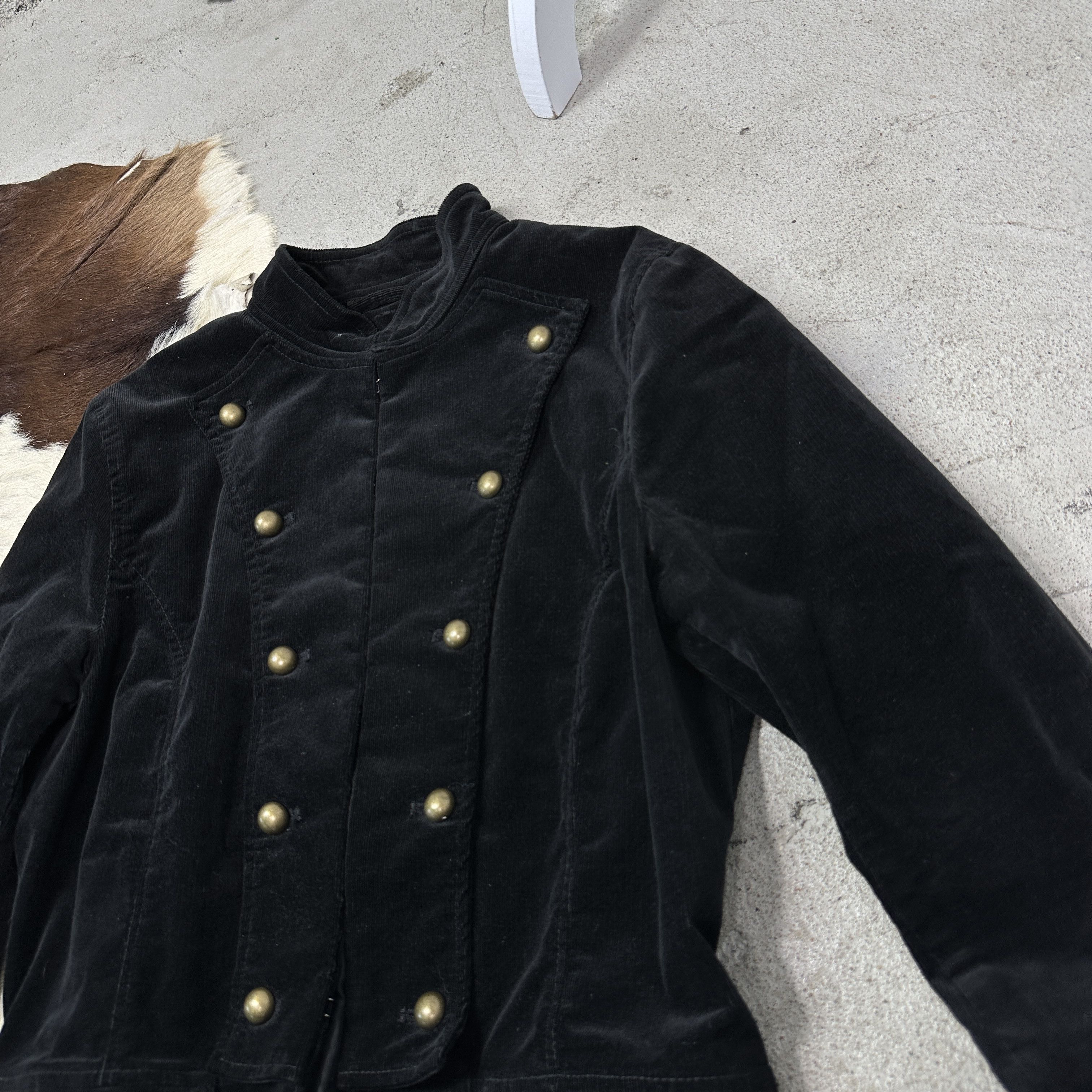 Vintage Vintage Avant Garde Velvet Military Styled Jacket Y2K Size M / US 6-8 / IT 42-44 - 3 Thumbnail