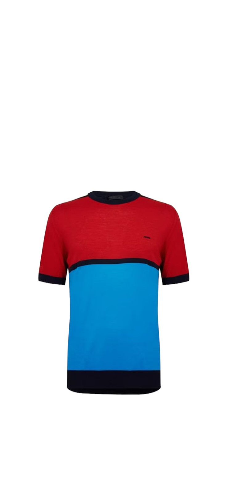 image of Prada Superfine Wool T-Shirt in Blue, Men's (Size Small)