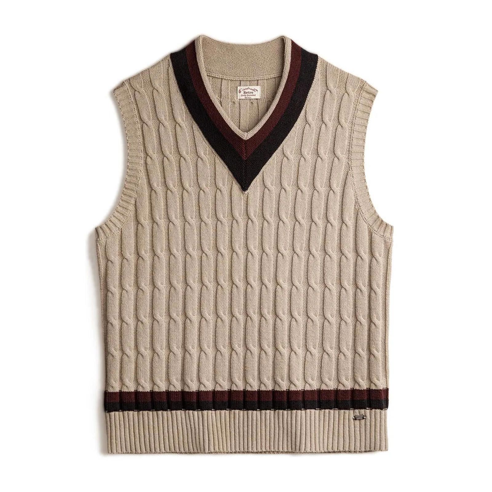 Vintage Retro Style V-Neck Sweater Vest Size US M / EU 48-50 / 2 - 8 Thumbnail