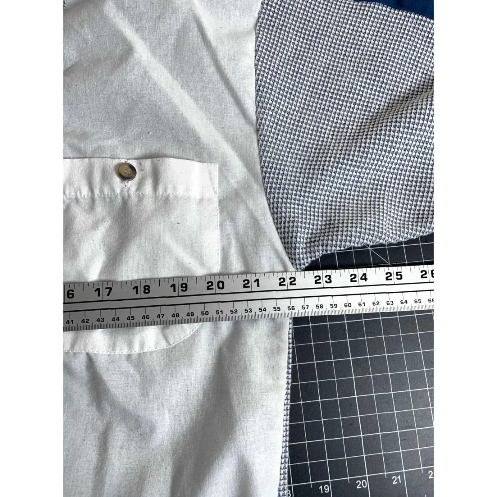 Vintage VTG 80s Hukapoo Textured Paneled Polo Shirt Adult Large Blue White Retro Woven Size US L / EU 52-54 / 3 - 5 Thumbnail