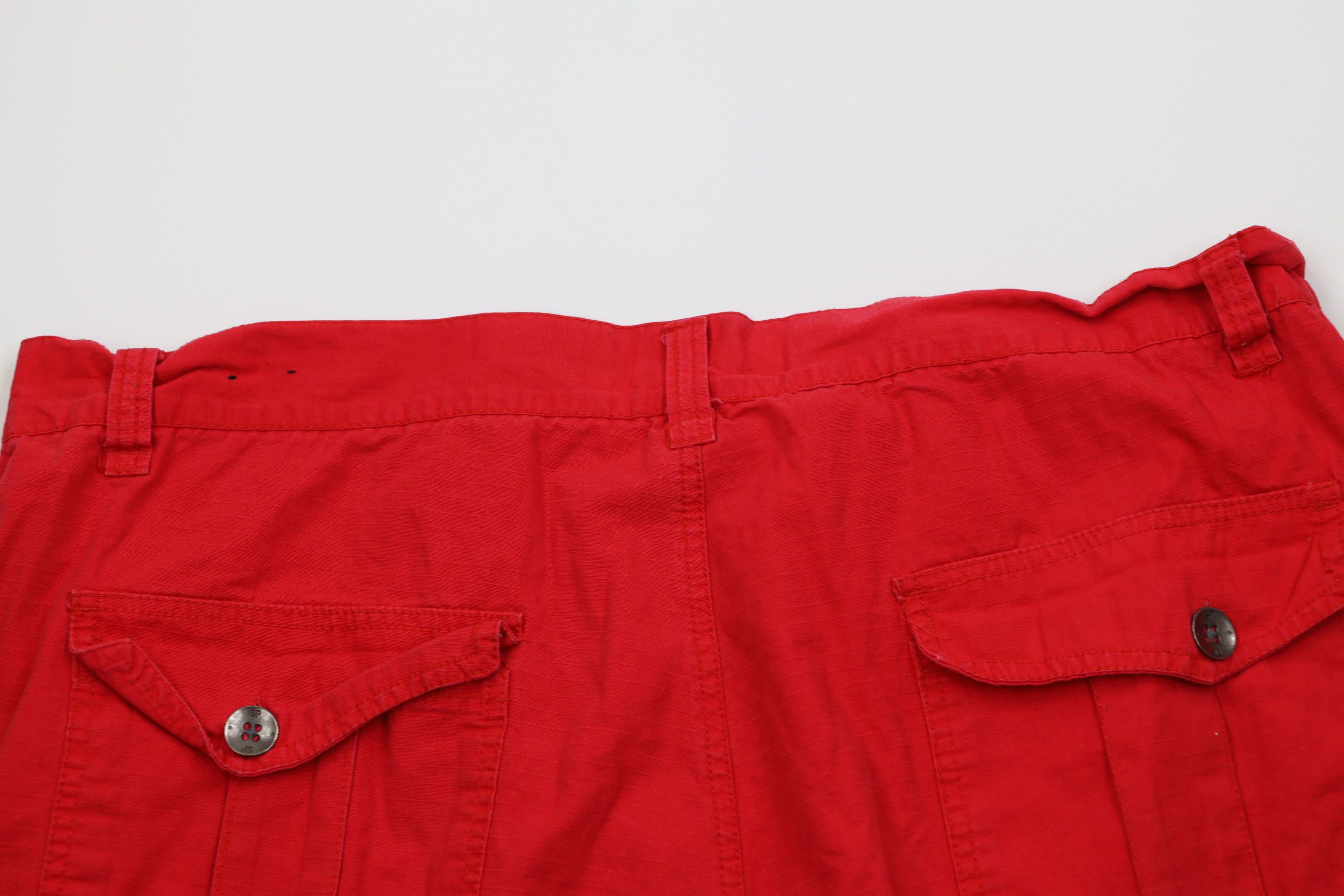 Southpole Vintage 90s Y2K Southpole Ripstop Fatigue Cargo Shorts Red Size US 42 / EU 58 - 10 Thumbnail